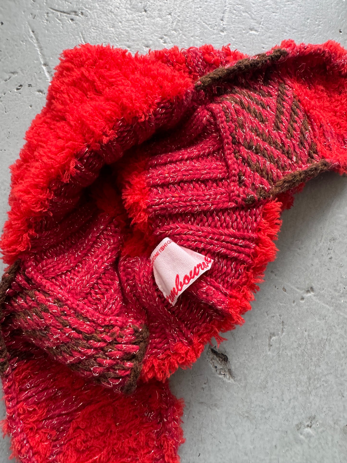 nozomi ishiguro oversized wool ear flap beanie hat