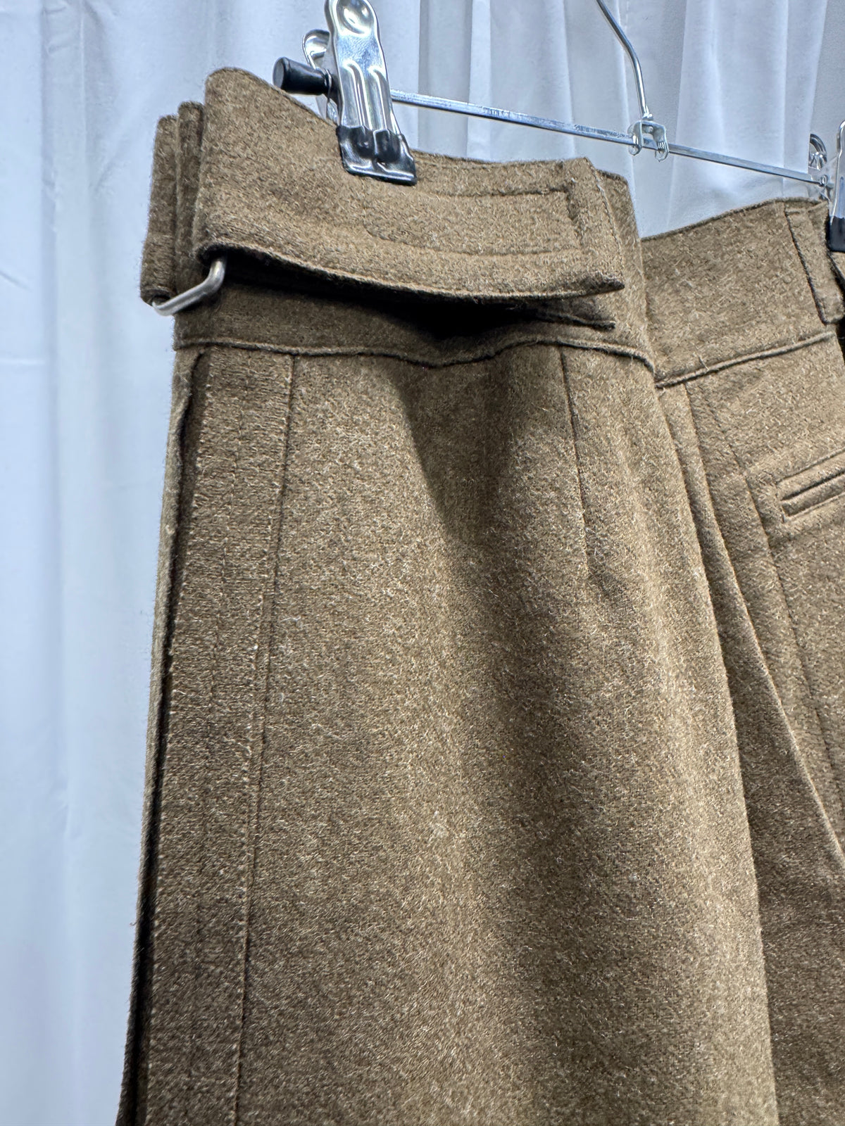 Dexter Wong c.2000 Velcro Astro Knee Felt Wool Trouser