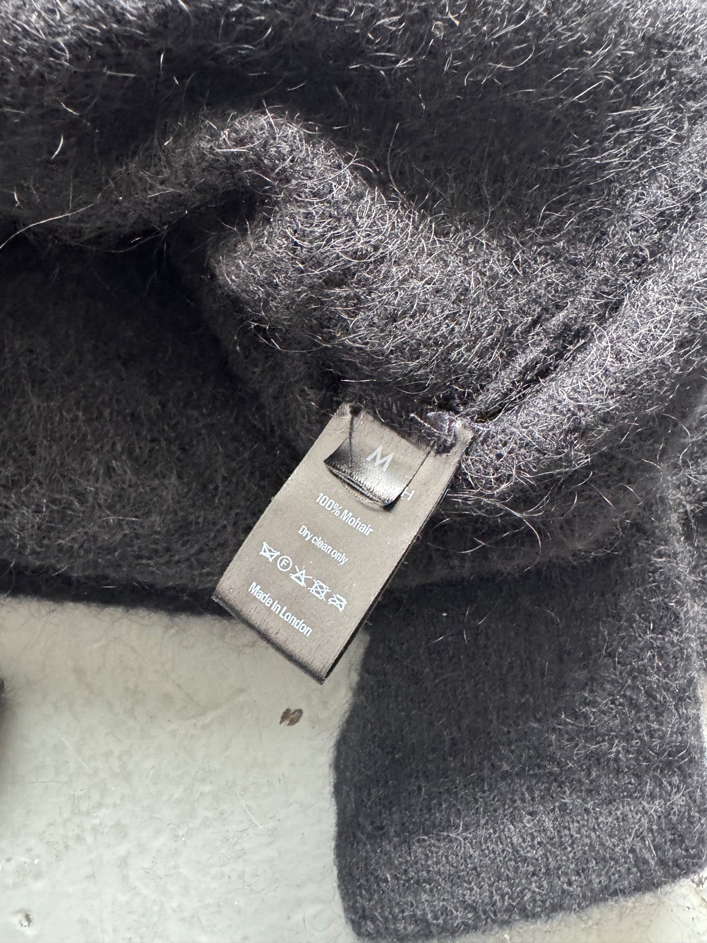 aaron esh adjustable tie mohair hoodie