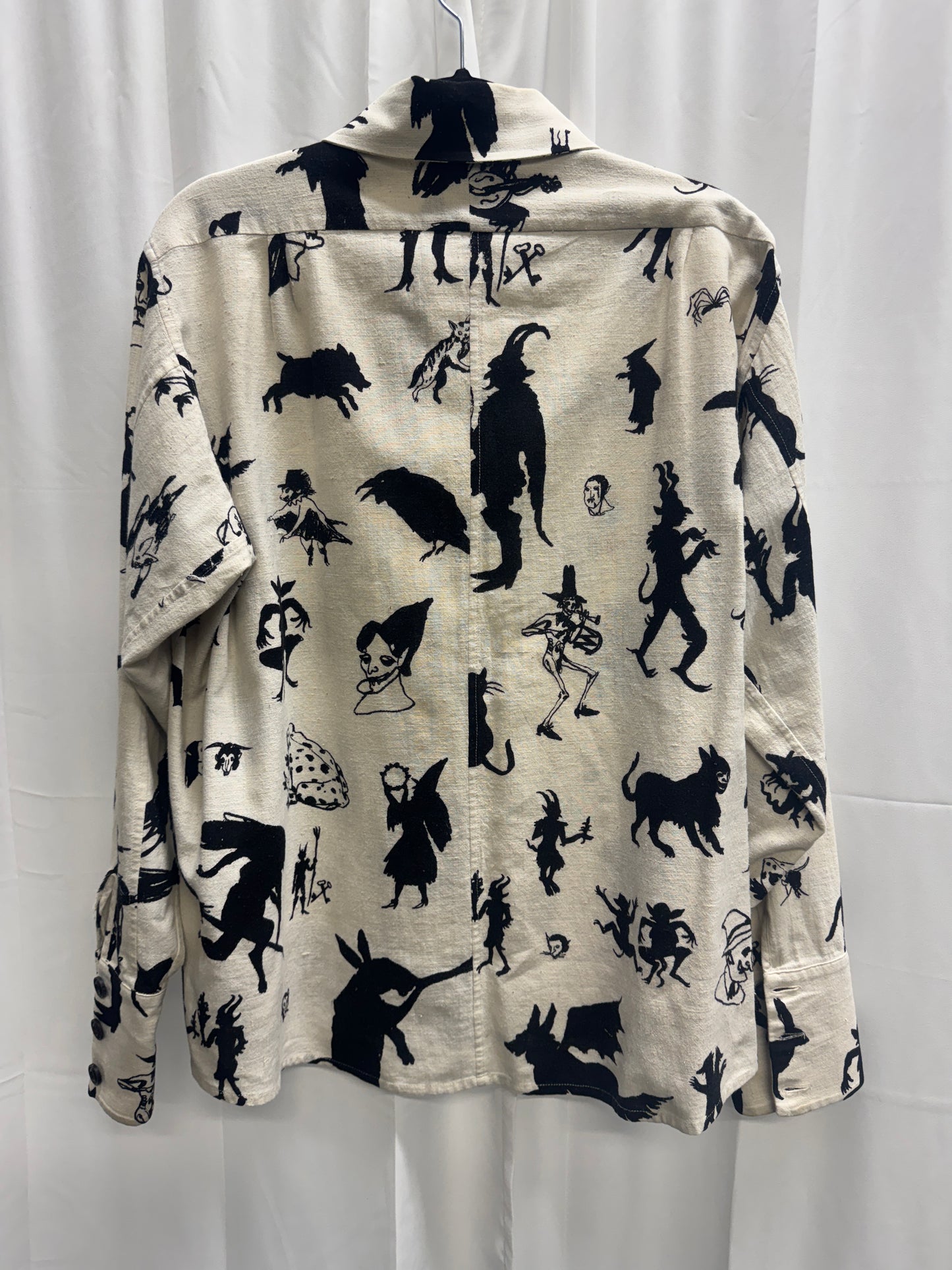 John Alexander Skelton CXI Occult Block Print Dagger Shirt
