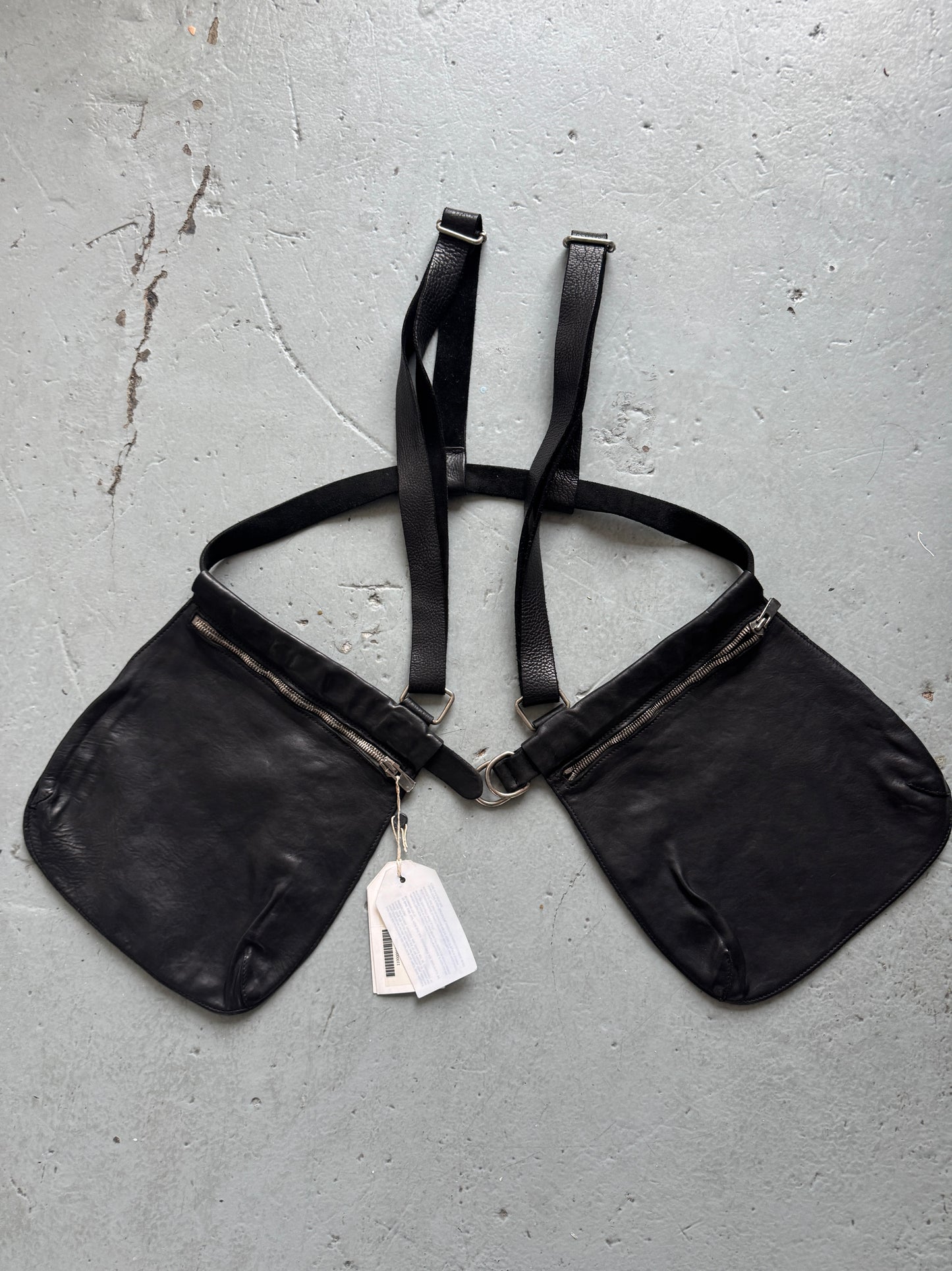 guidi horse leather harness vest bag
