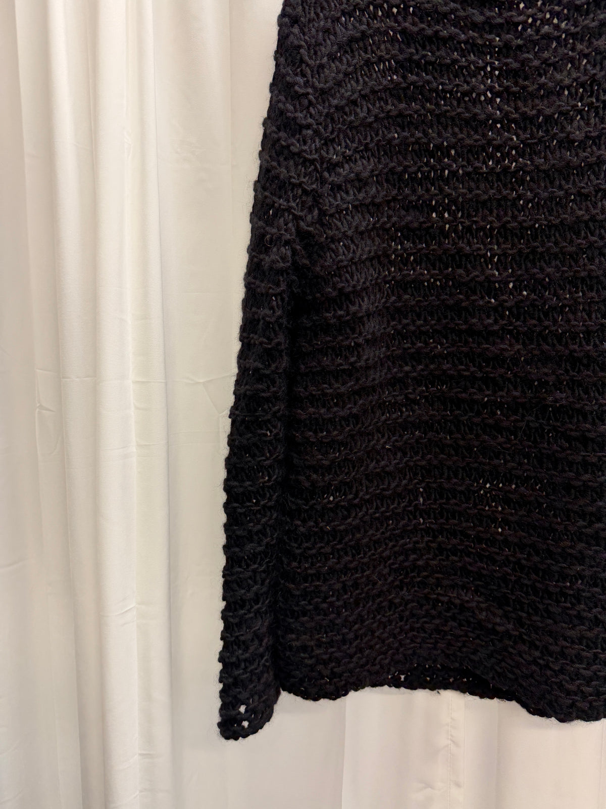 Comme Des Garcons Black Open Weave Oversized Sweater (M)