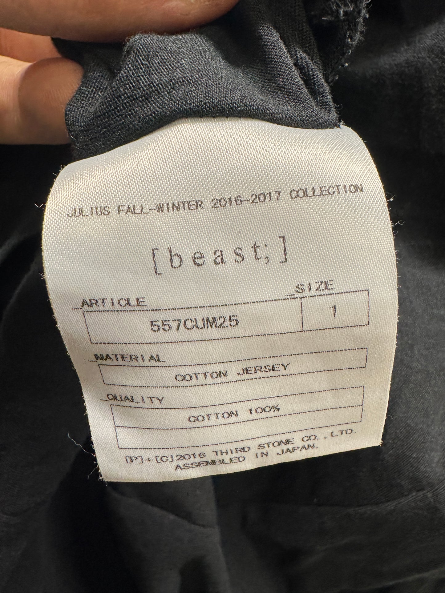 Julius 7 AW16 Beast Bias Longsleeve