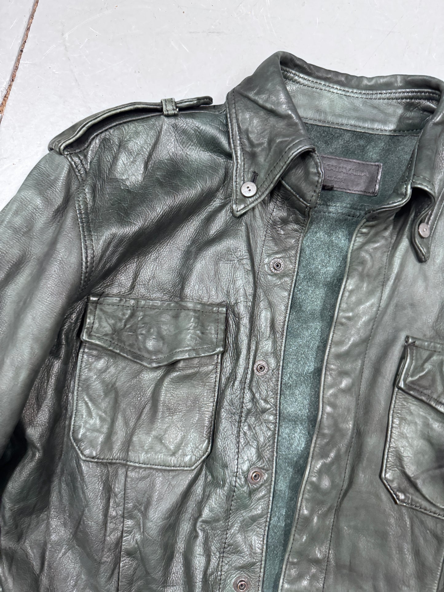 Isamu Katayama Backlash Leather Collar Jacket