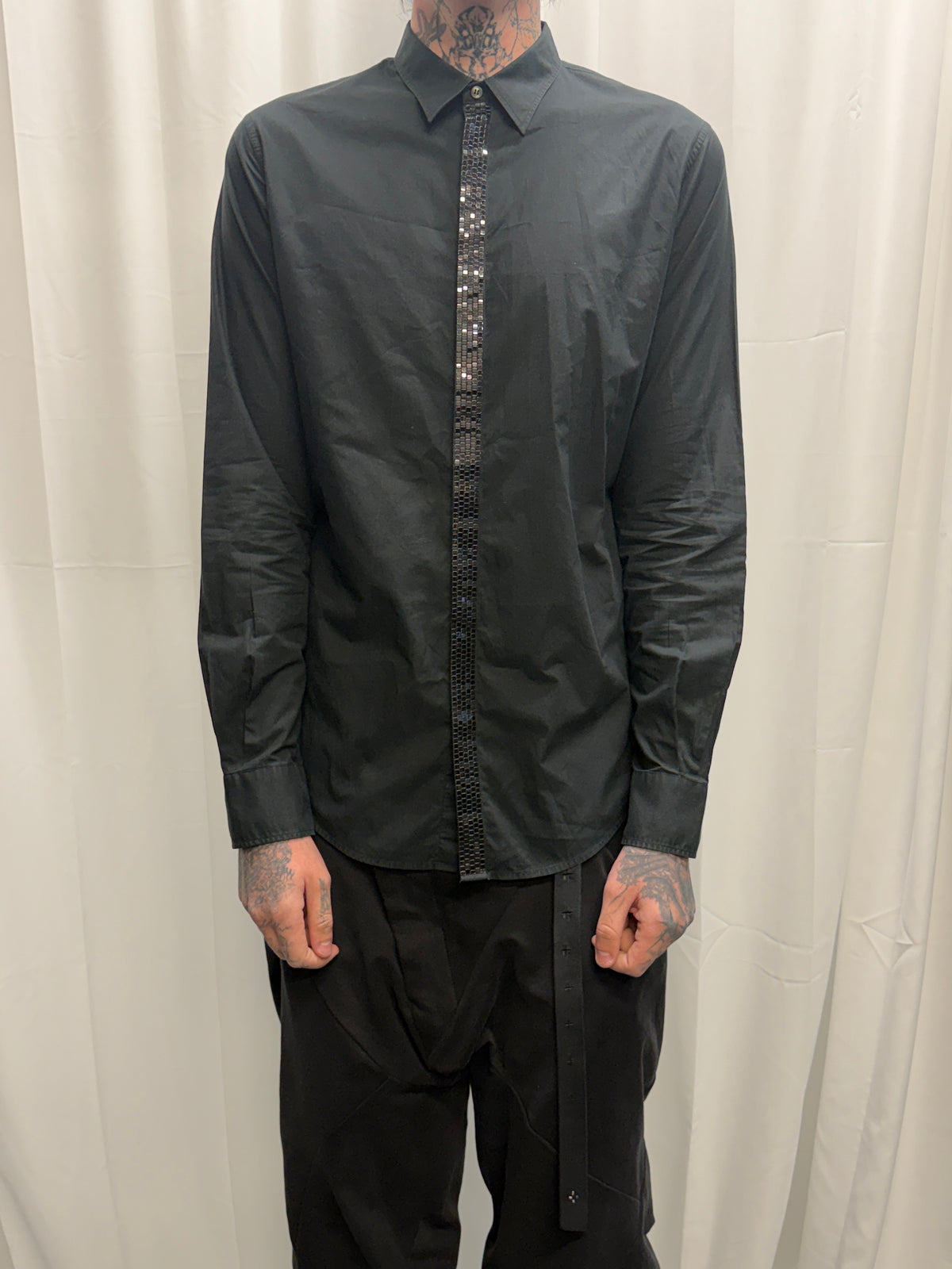 Maison Martin Margiela SS09 Rubber Sequin Trim Shirt (L)