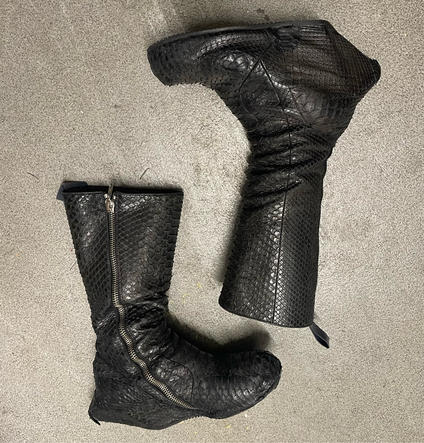 Rick Owens AW10 Gleam Python Turbo Wedge Heels
