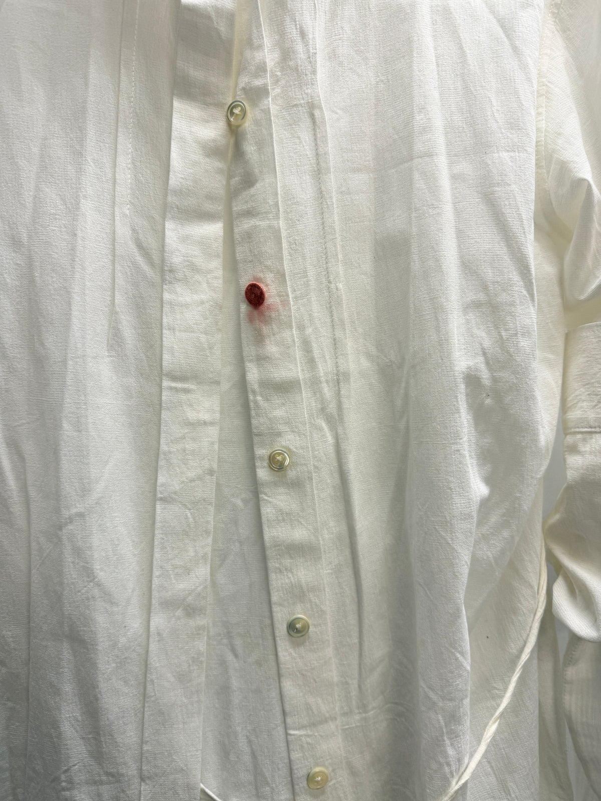Ann Demeulemeester Sample Double-Layer Sleeve Asymmetric Shirt (M)