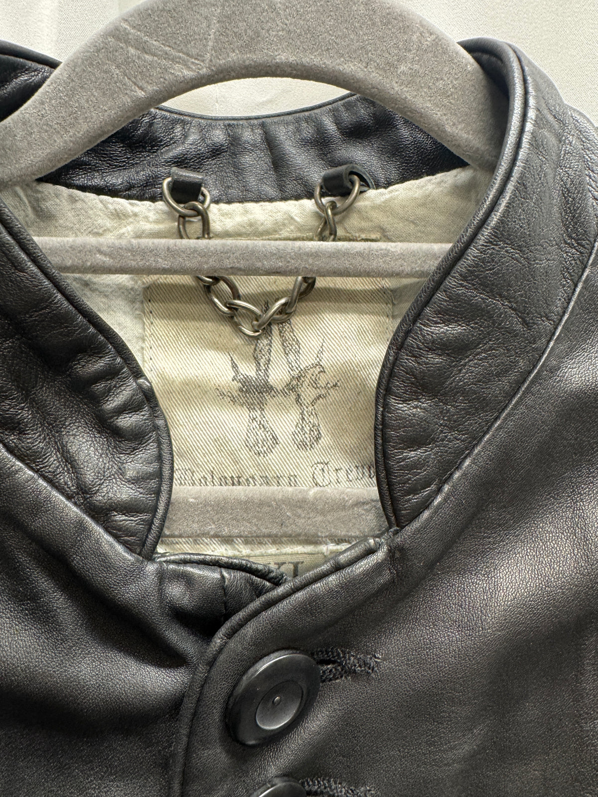 bolongaro trevor leather military buttoned jacket
