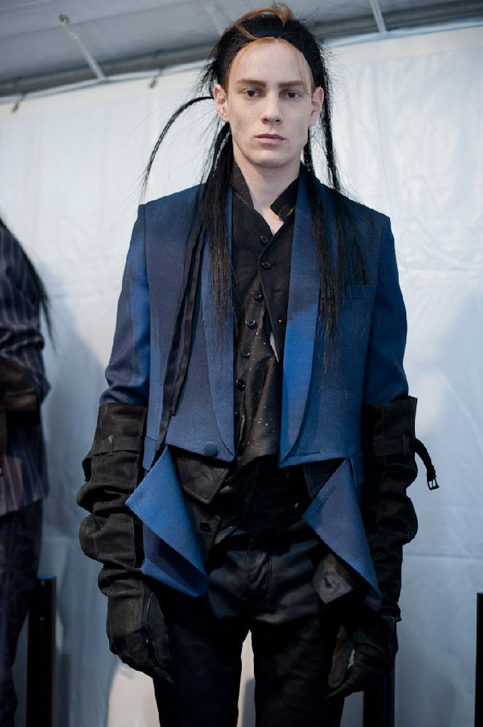 ann demeulemeester aw11 runway cut out tuxedo lapel blazer S
