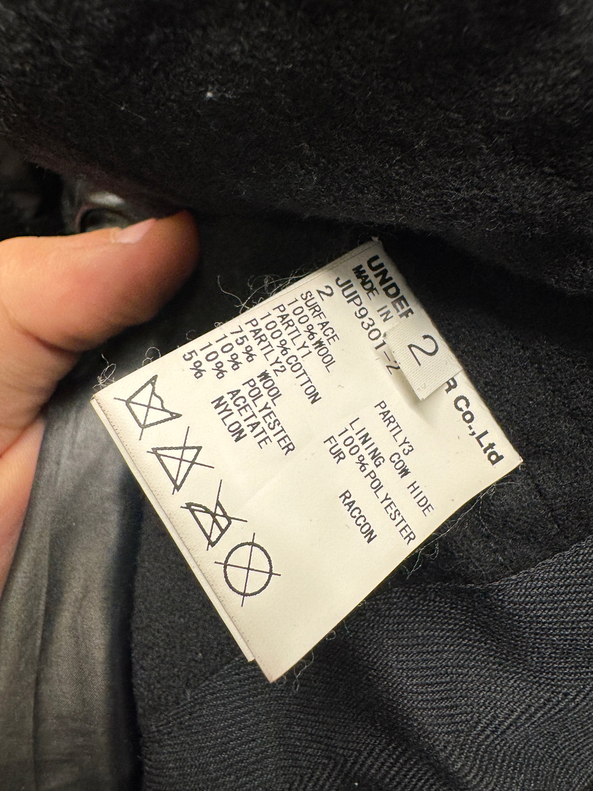 John Undercover × Pendleton AW15 - Raccoon Fur Hooded Leather Trim Wool Parka