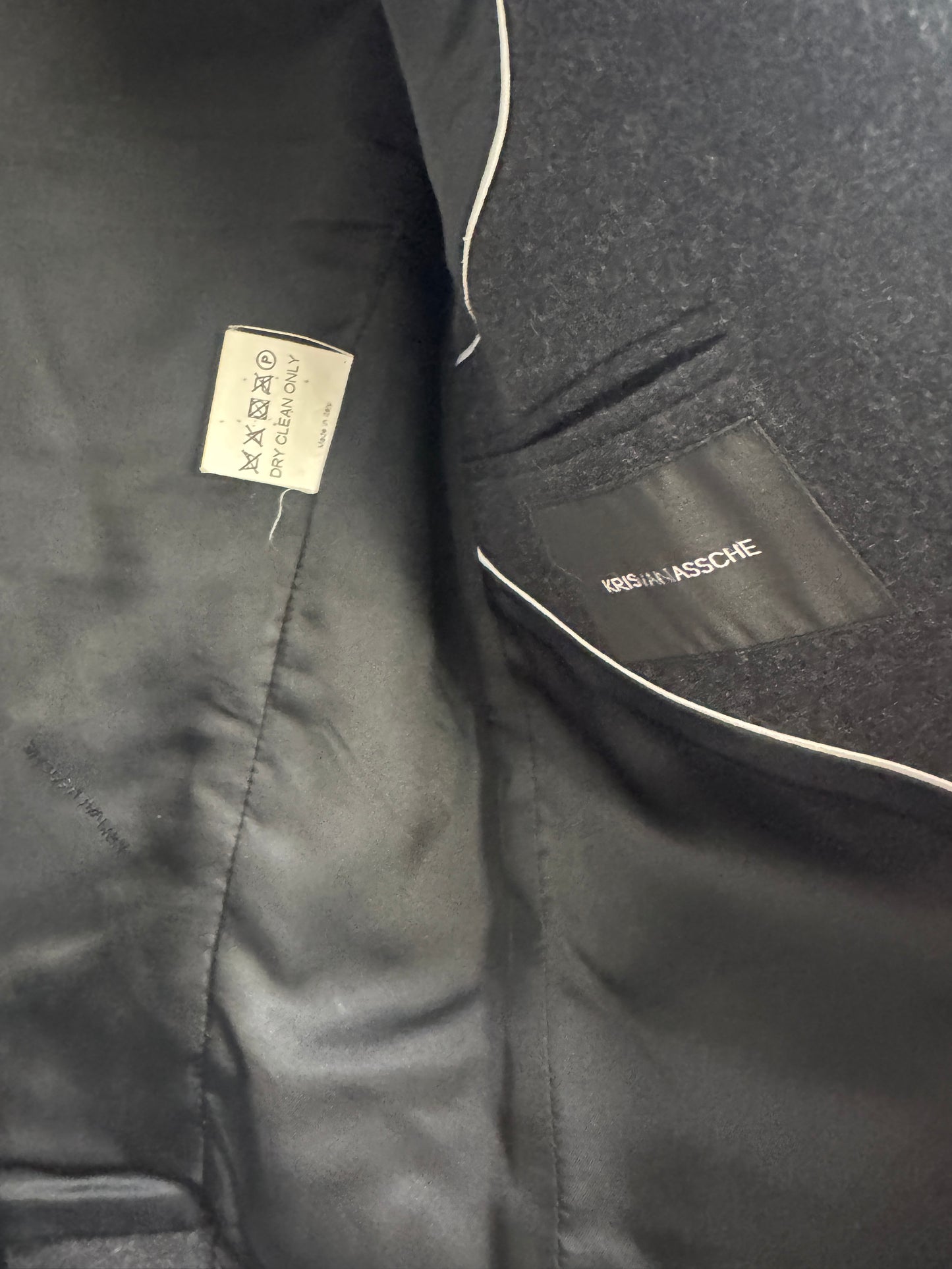 Kris Van Assche Scarf Layer Wool Formal Jacket