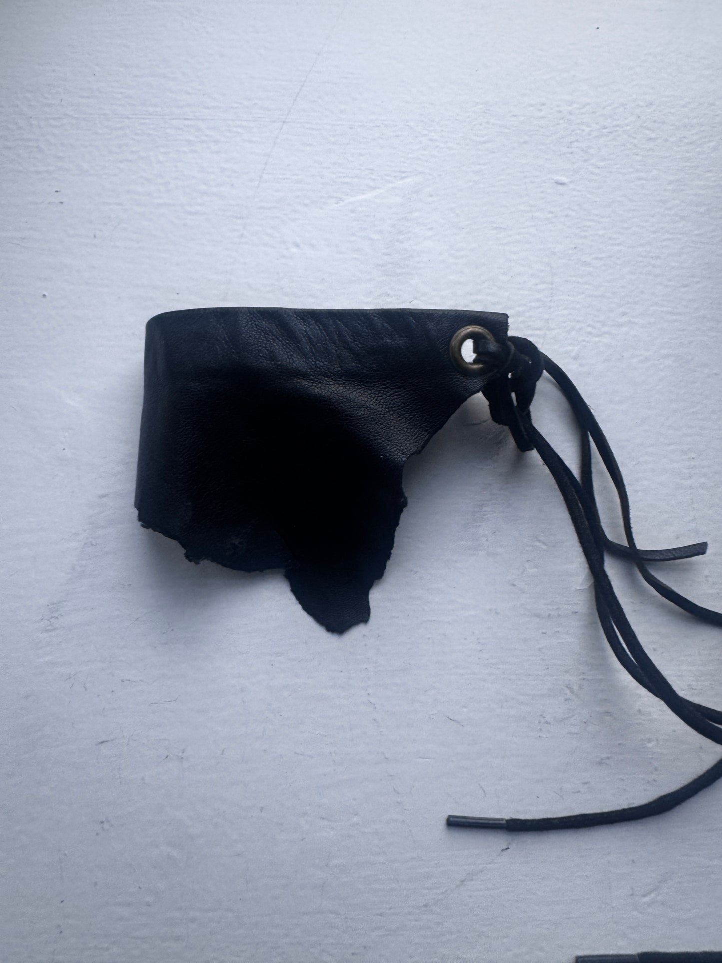 vintage leather bracelet / eye patch