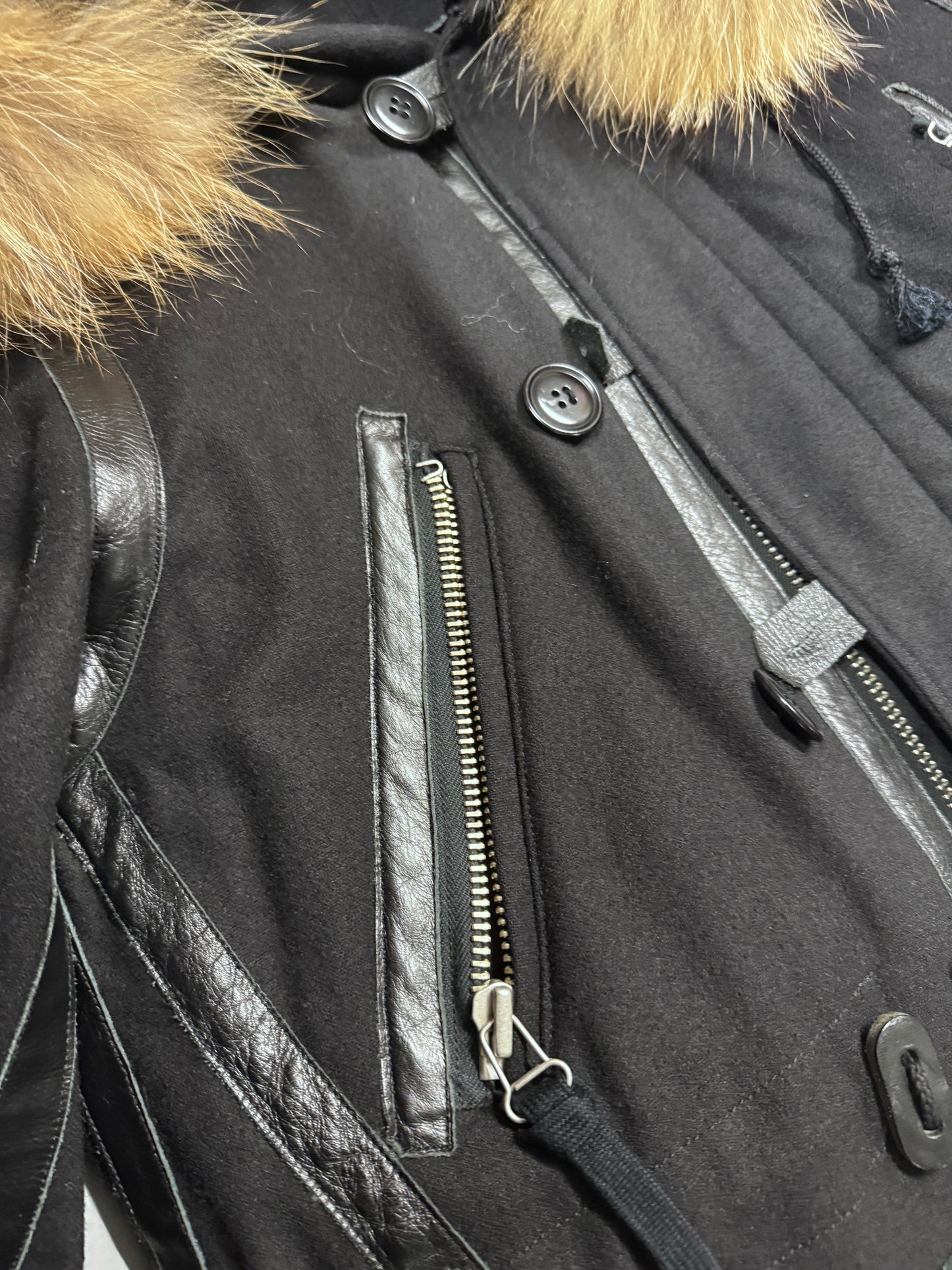 John Undercover Pendleton Raccoon Fur Parka