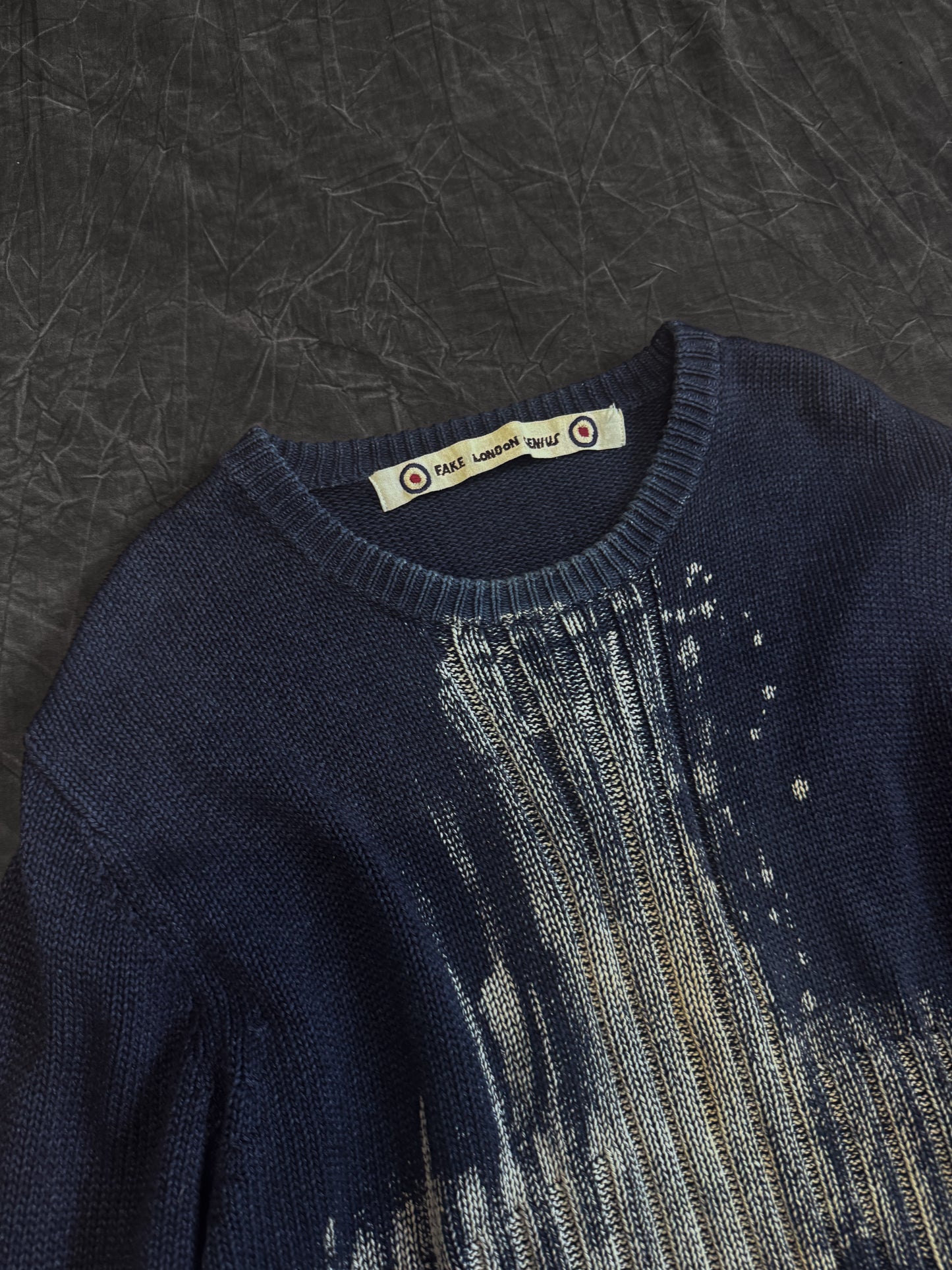 Fake London Genius Bleach Cross Sweater
