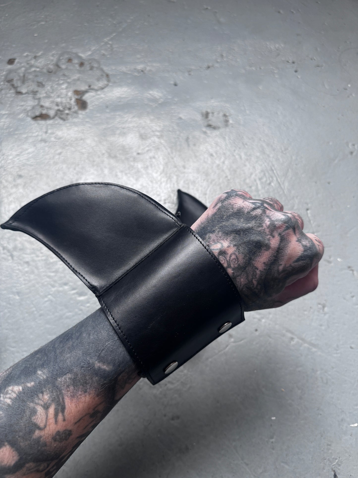 Walter Van Beirendonck Spike leather cuffs