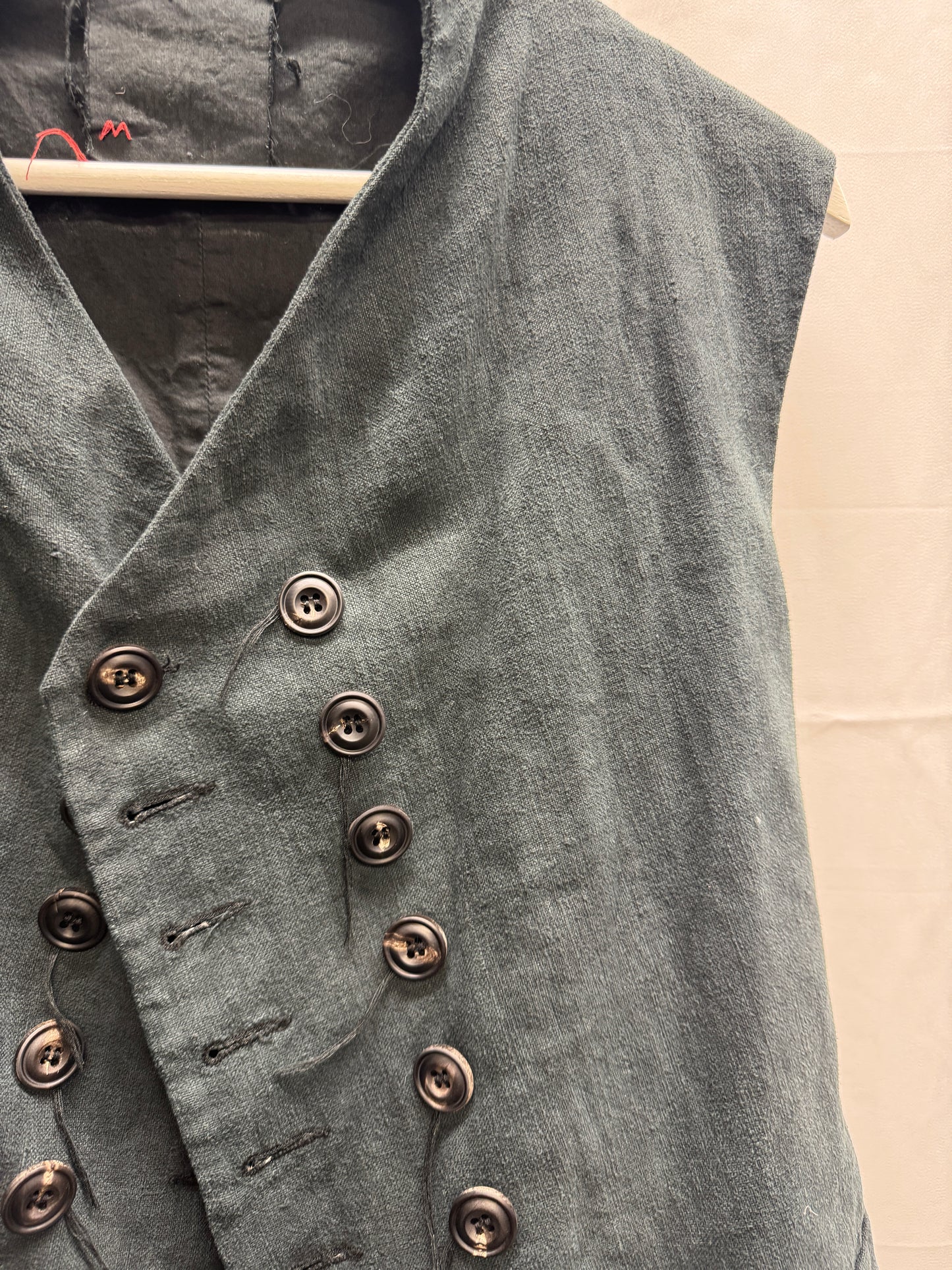john alexander skelton double row button antique linen waistcoat