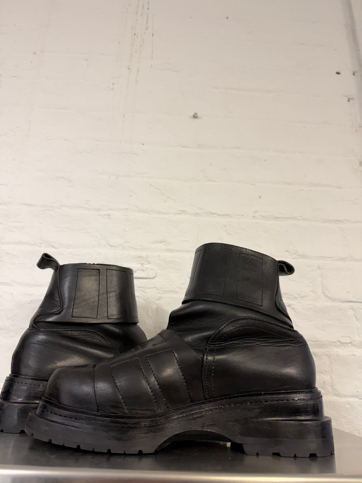 Dirk Bikkembergs AW96 Velcro Strap Moto Boots (42)