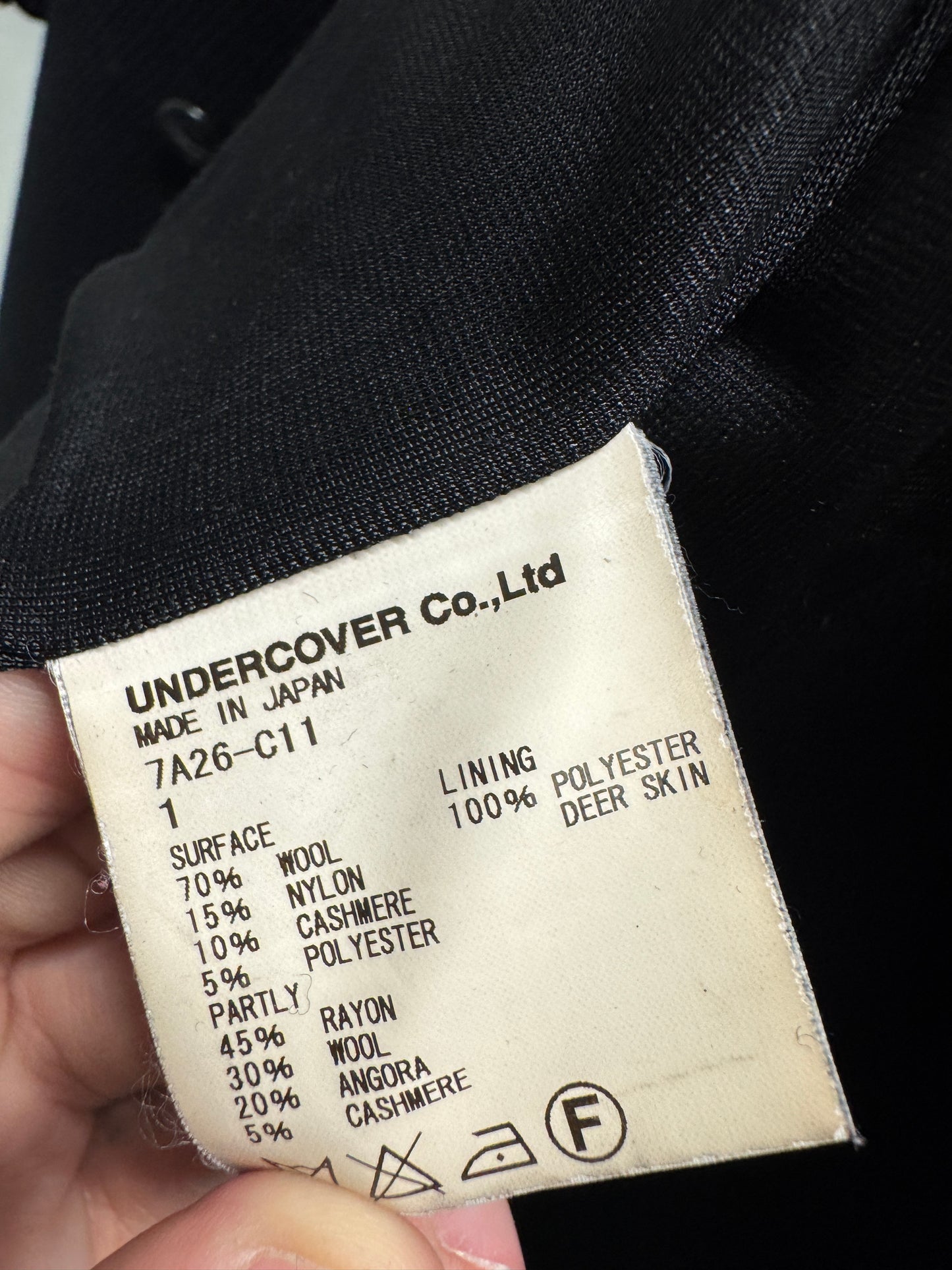 Undercover AW07 Runway Wool & Felt Sculpted Raglan Coat