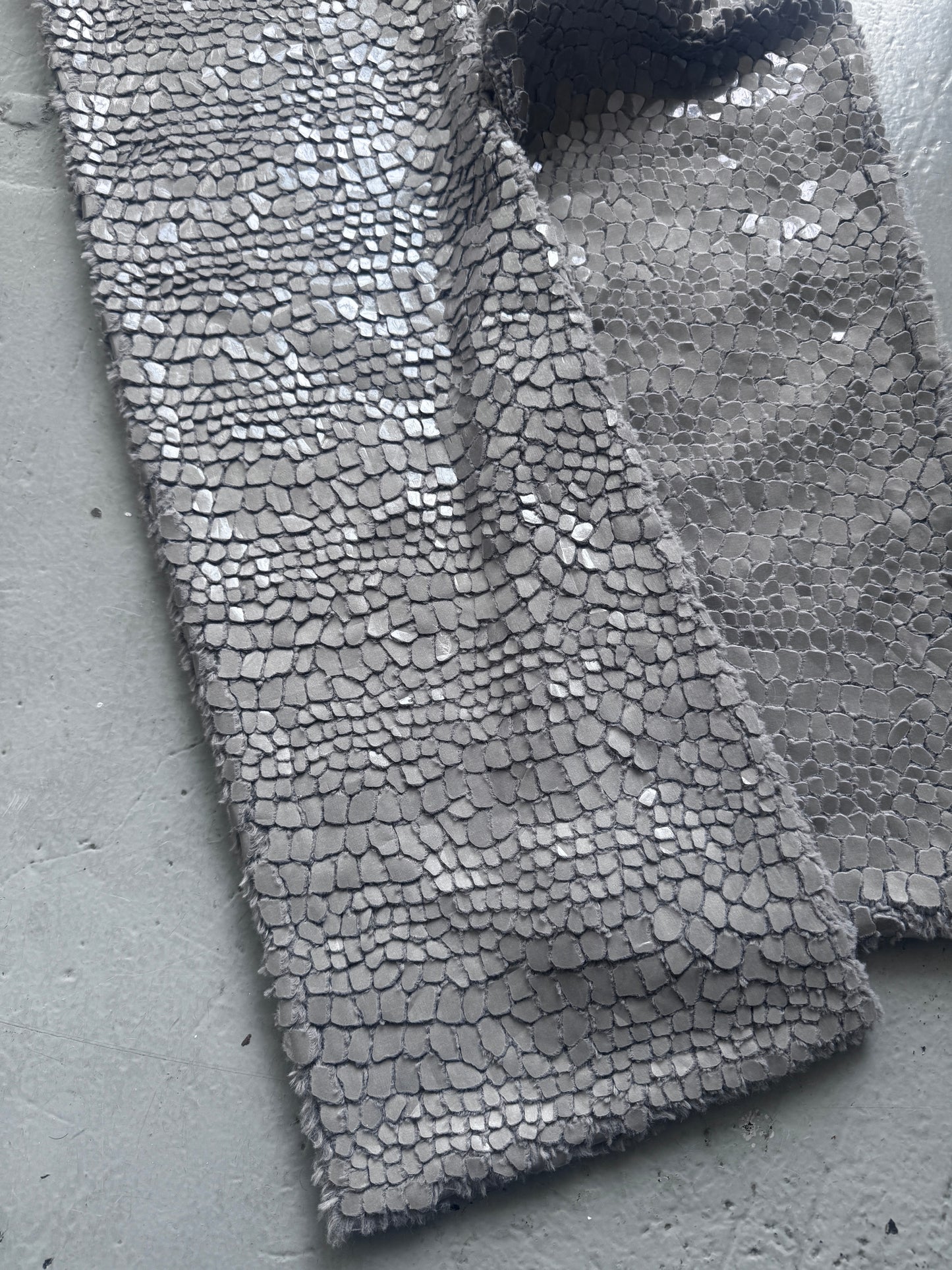 courreges appliqué croc large scarf