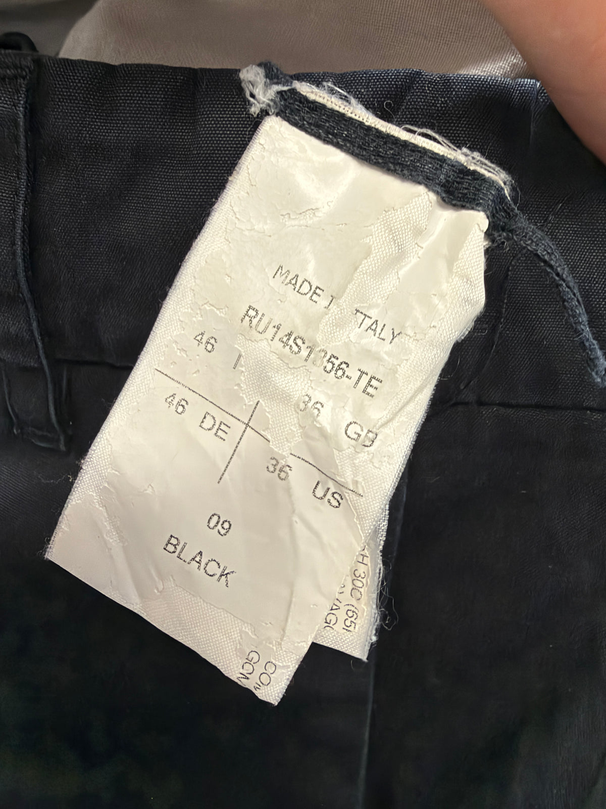 Rick Owens SS08 Creatch Tailored Cotton/Rubber Drop-Crotch Pod Shorts (S)