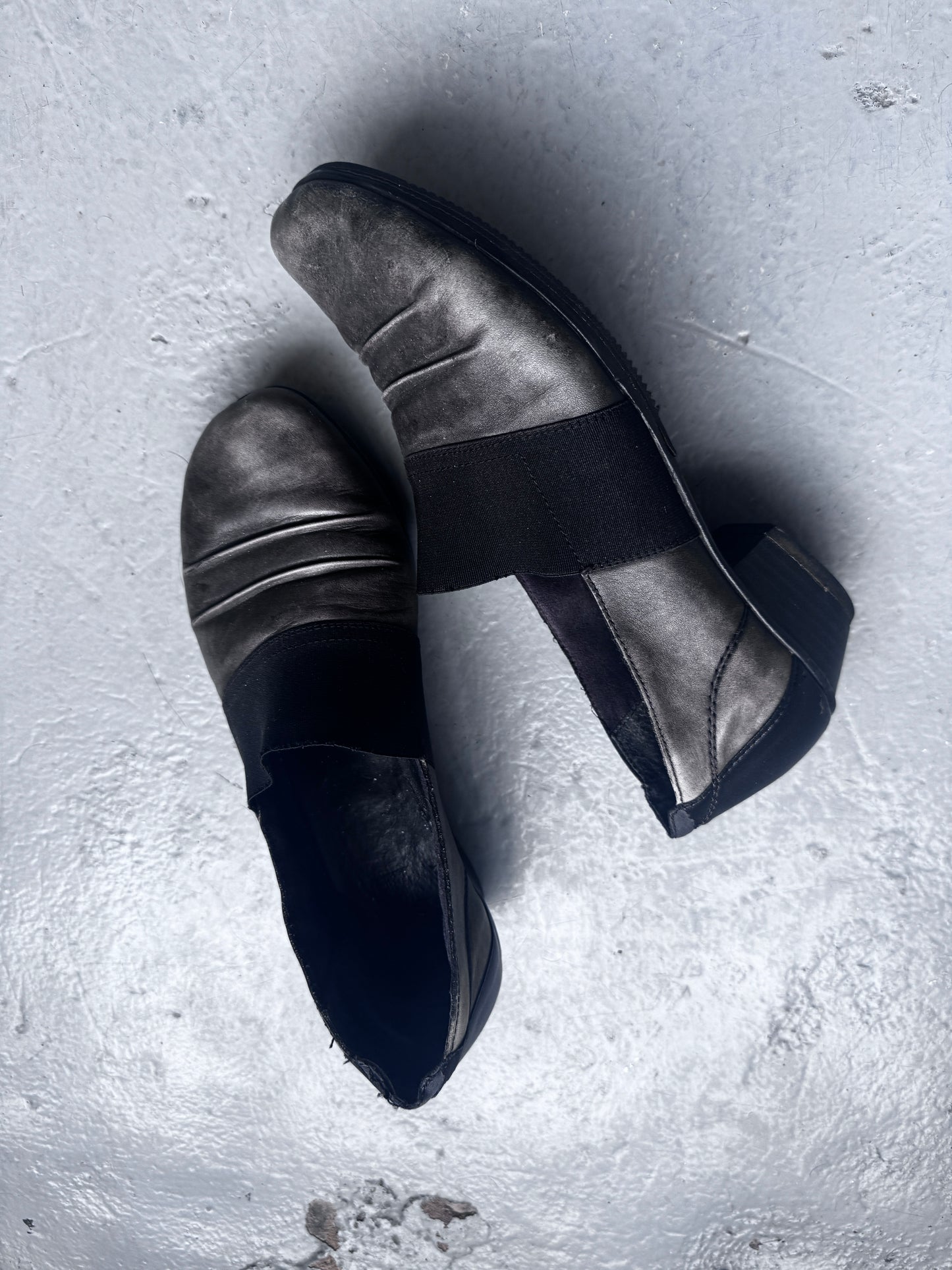 crinkle seam mini heel 40