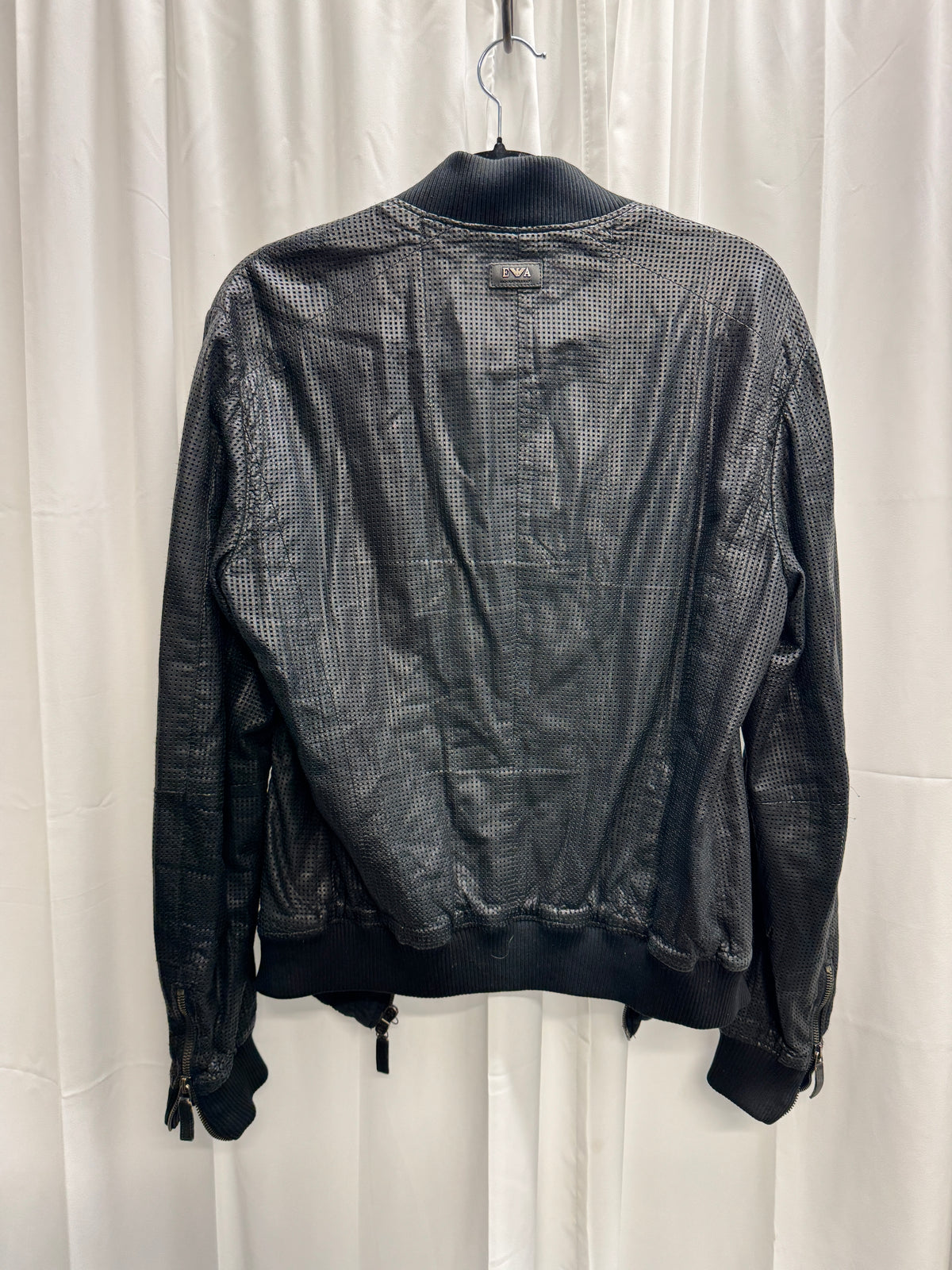 Emporio Armani SS09 Laser Perforated Lambskin Bomber Jacket