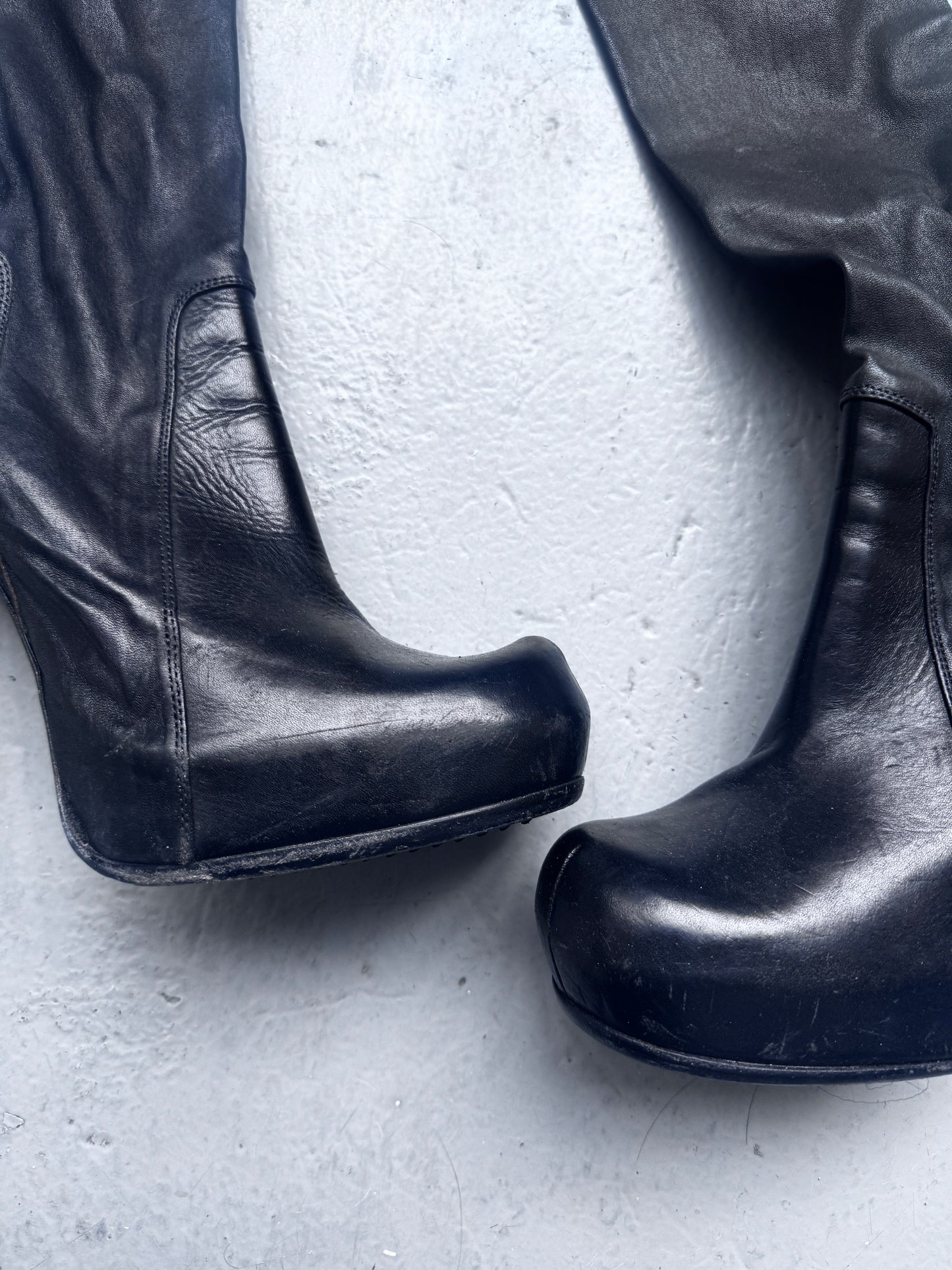 rick owens leather sock heel 40
