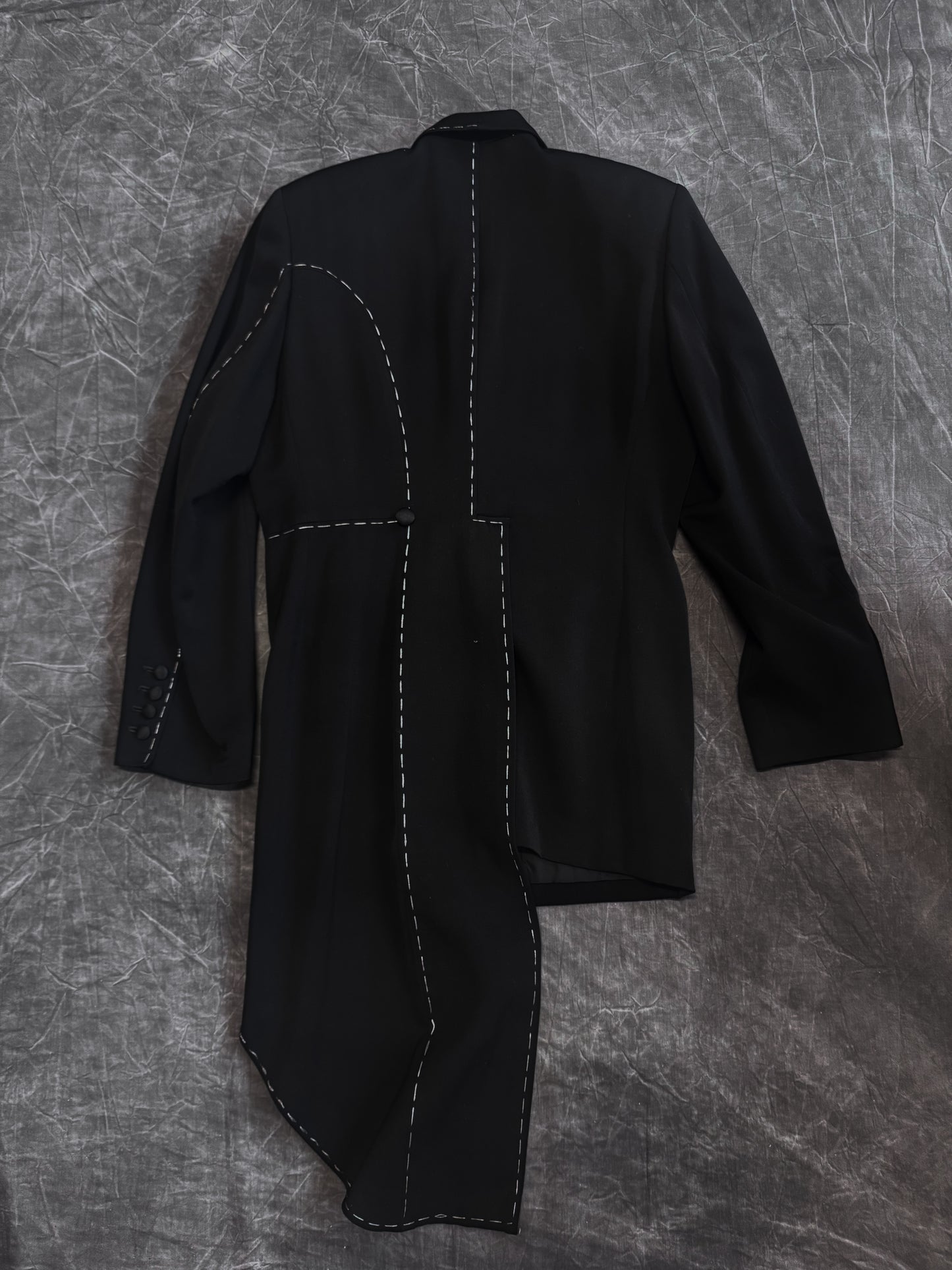 Masaki Matsushima Homme Asymmetric Hand Stitch Blazer