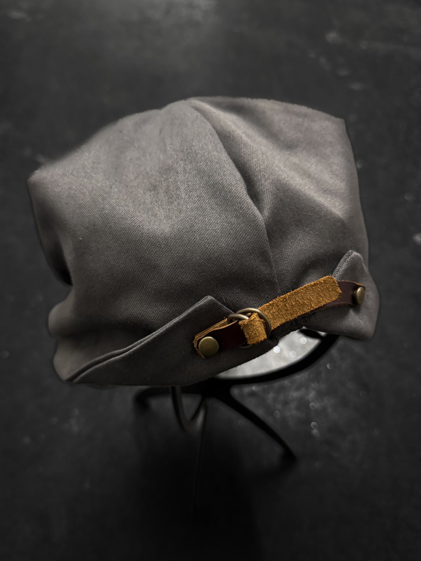 Giami Studded Drape Baker Boy Hat