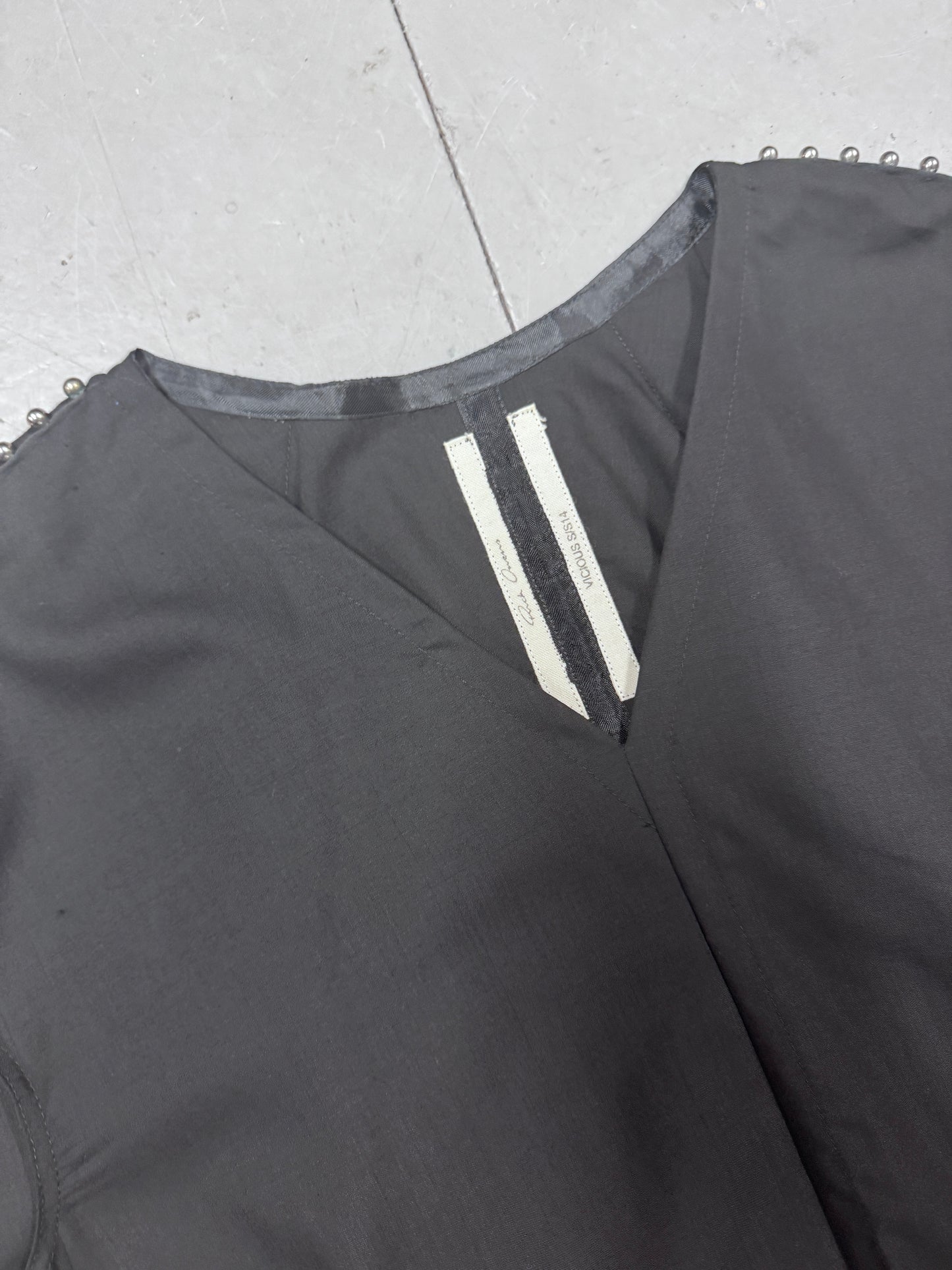Rick Owens Studded Shoulder Tunic Top