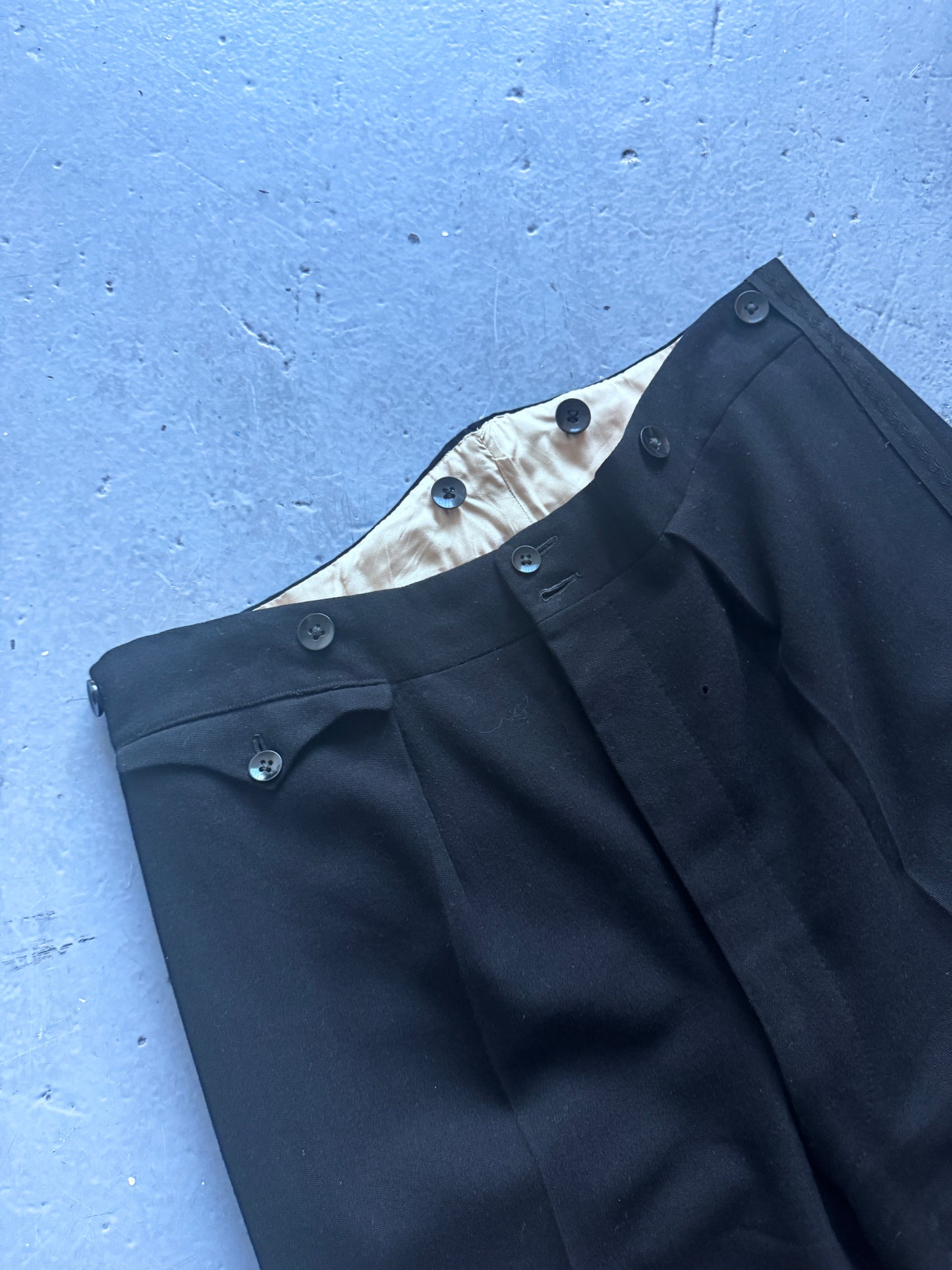 1930s wool trouser with trim side 33