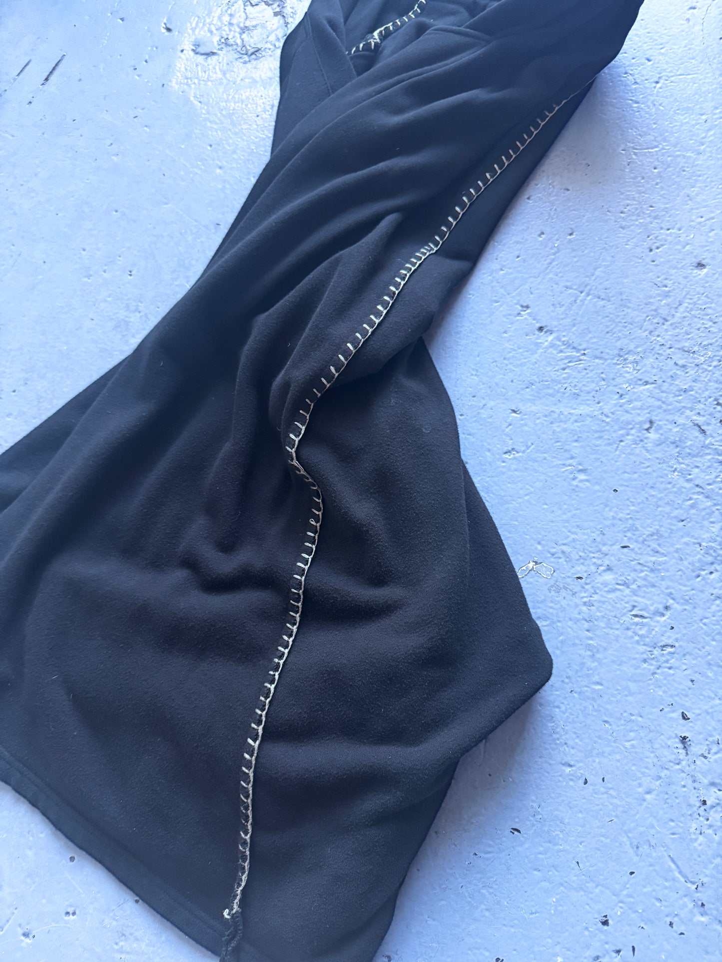 yohji yamamoto stitch seam sweat short drop crotch