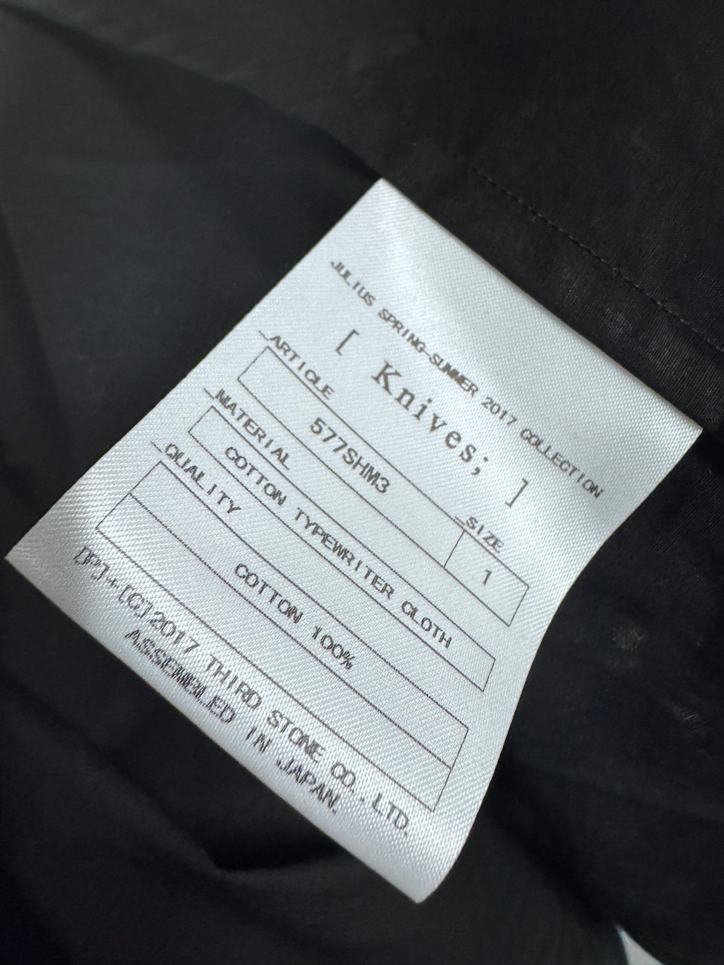 Julius SS17 Knives Lightweight Shirt