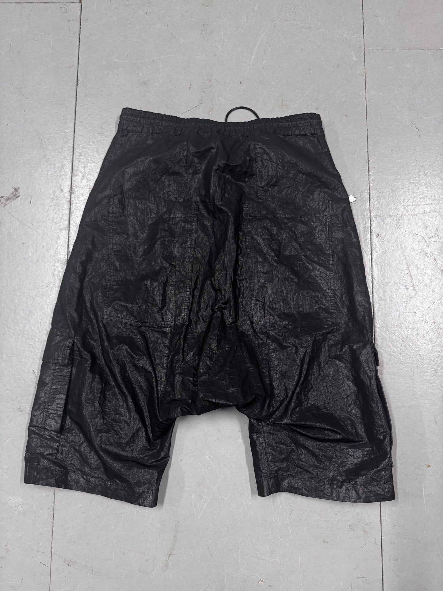 Rundholz Crumpled Drop Crotch Cargo Shorts