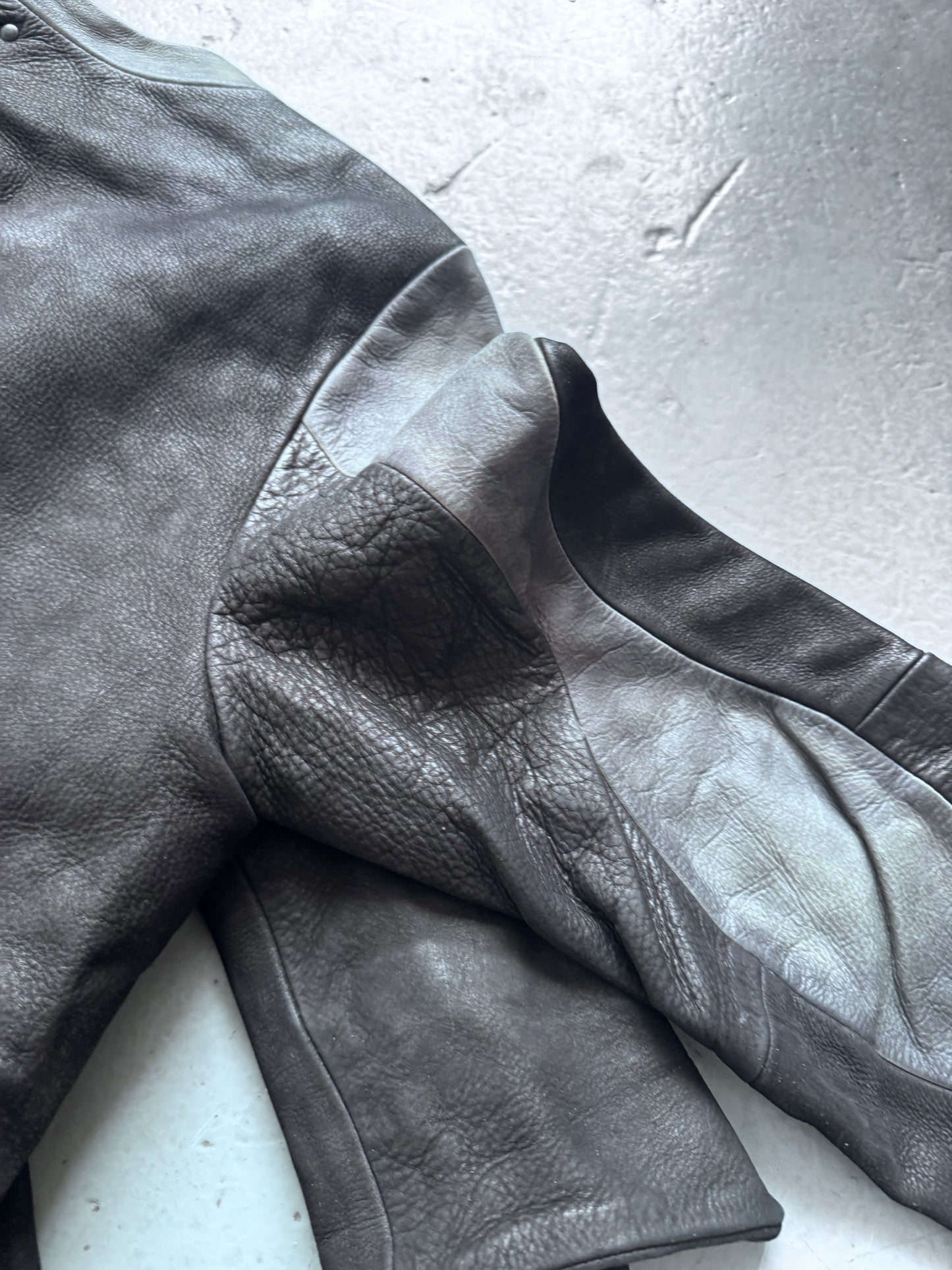 sïva panelled front leather jacket