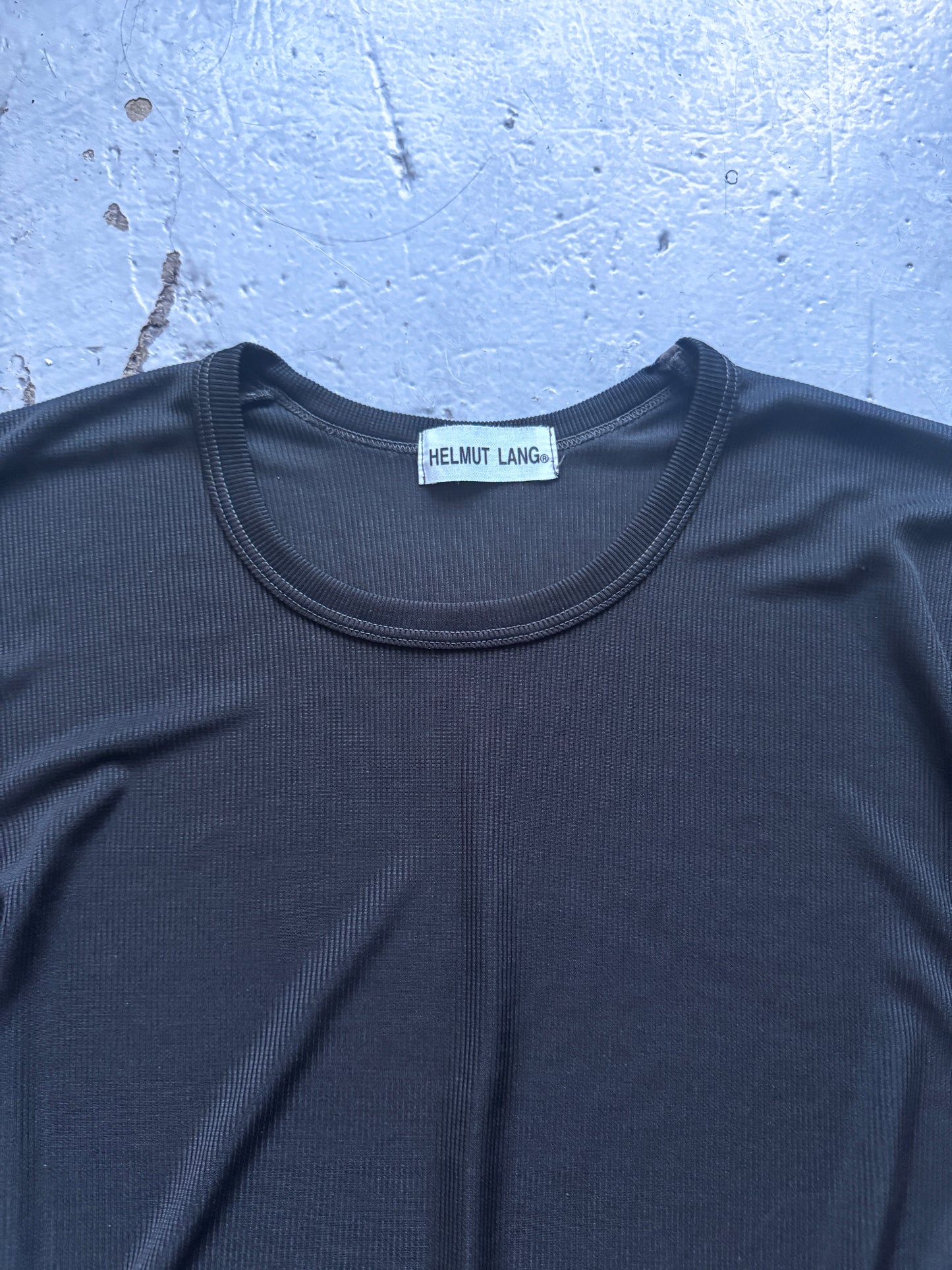 helmut lang 90s pure silk semi sheer tee