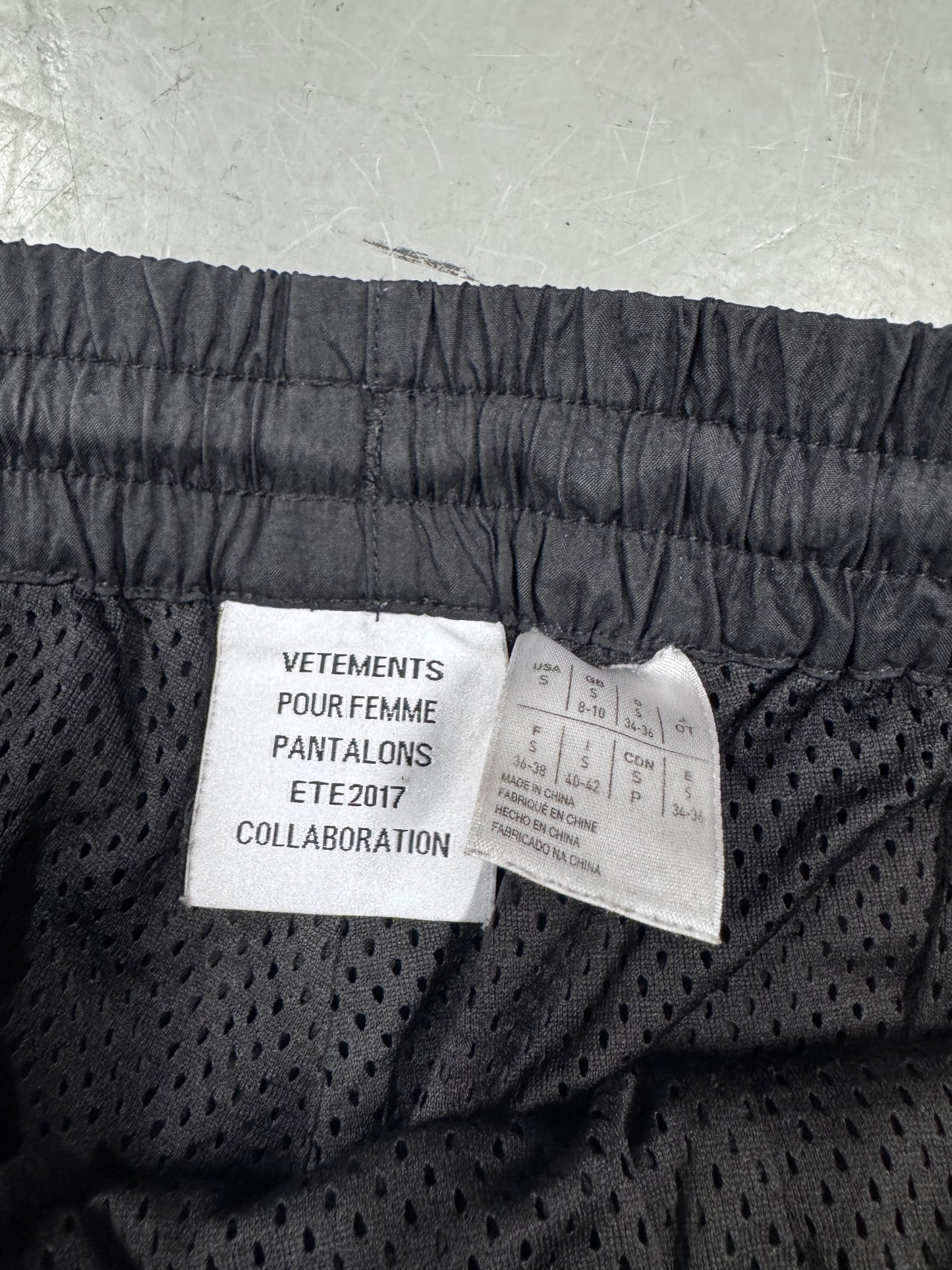 Vetements SS17 x Reebok Biker Track Shorts