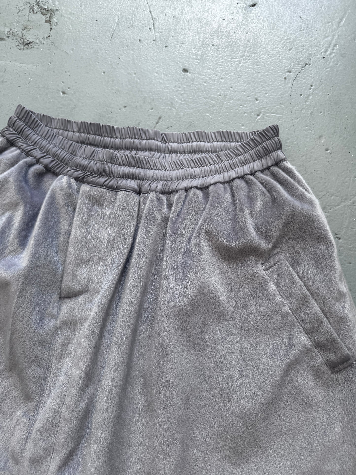 KTZ Fur Effect Drop Crotch Shorts
