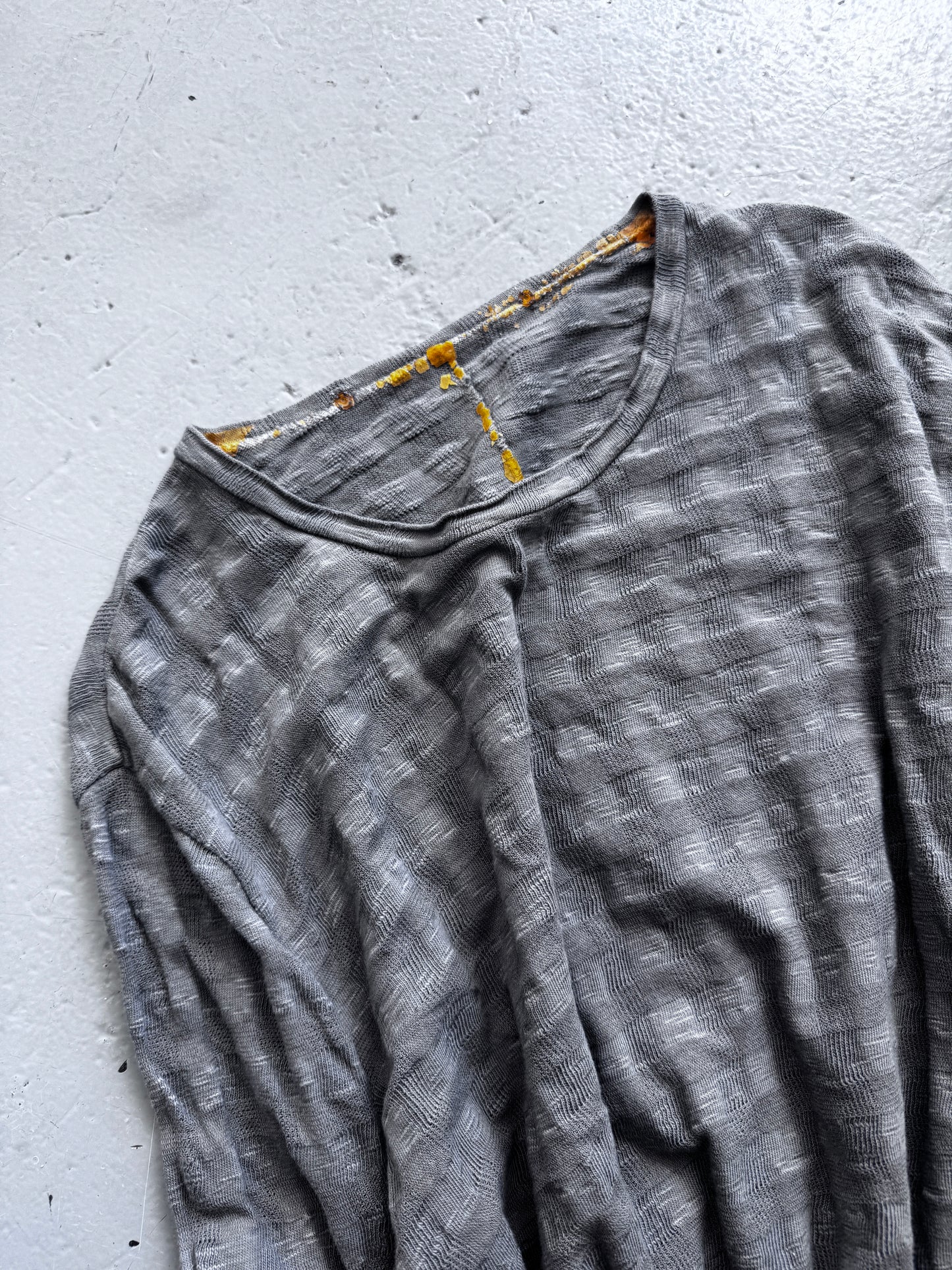 Carol Christian Poell Shirred Knit Wax Seam Longsleeve