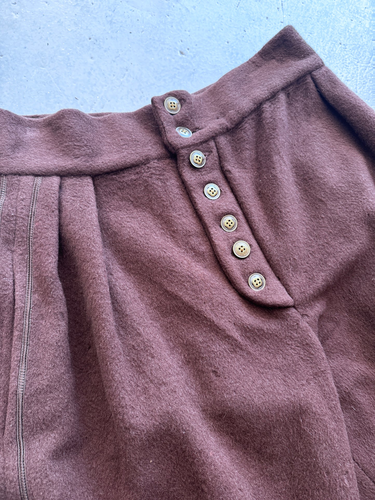Antique Theatrical Wool Short Trouser