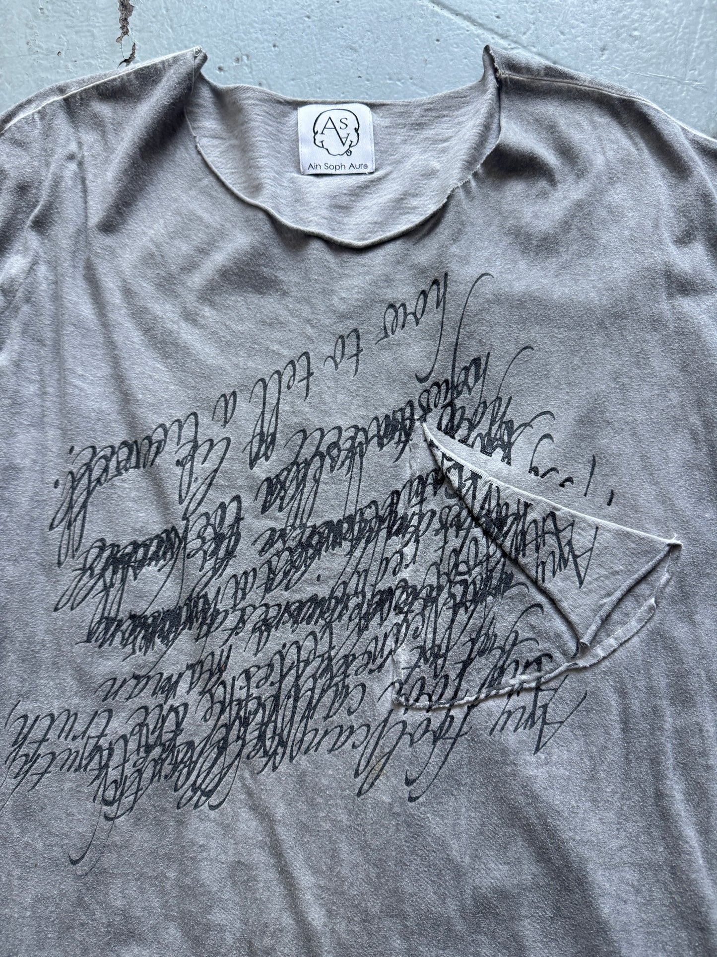 scripture print overdye tee