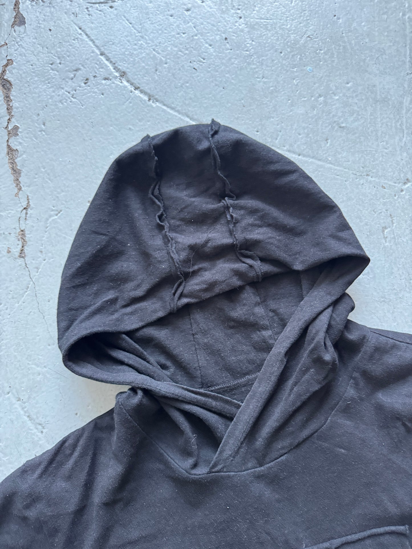 yuji yamada velcro patched hooded top