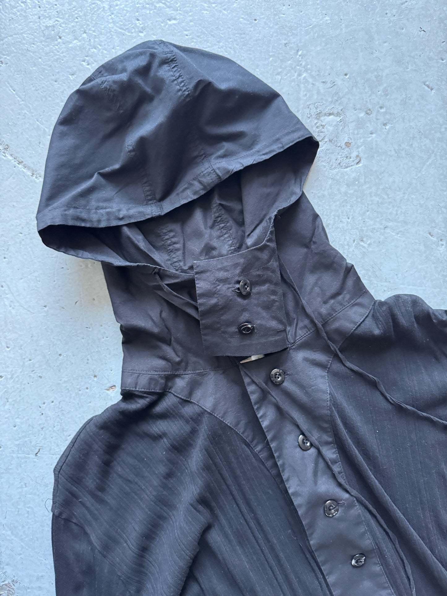 ann demeulemeester hooded button longsleeve / dress