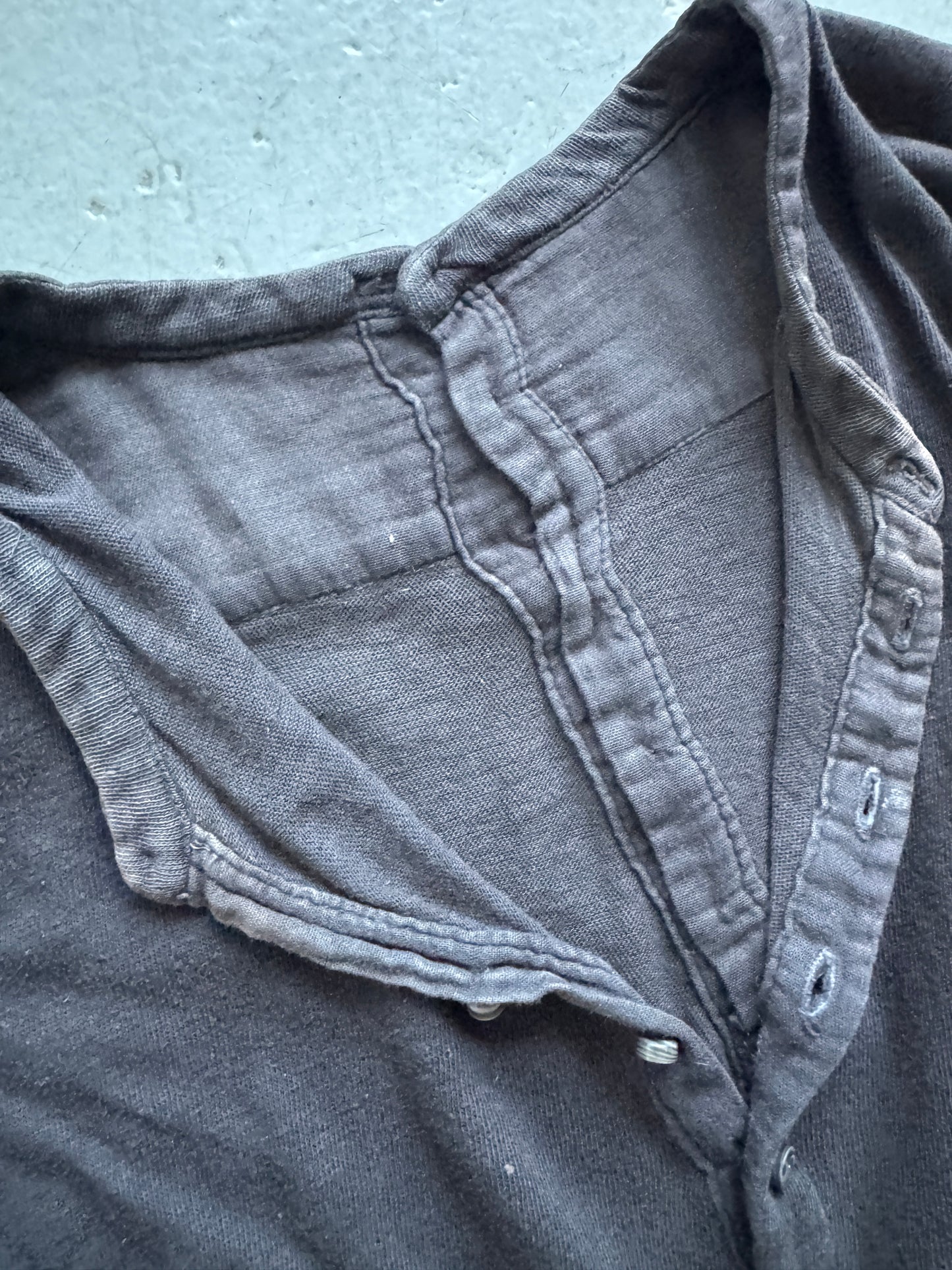 kapital double sided henley longsleeve