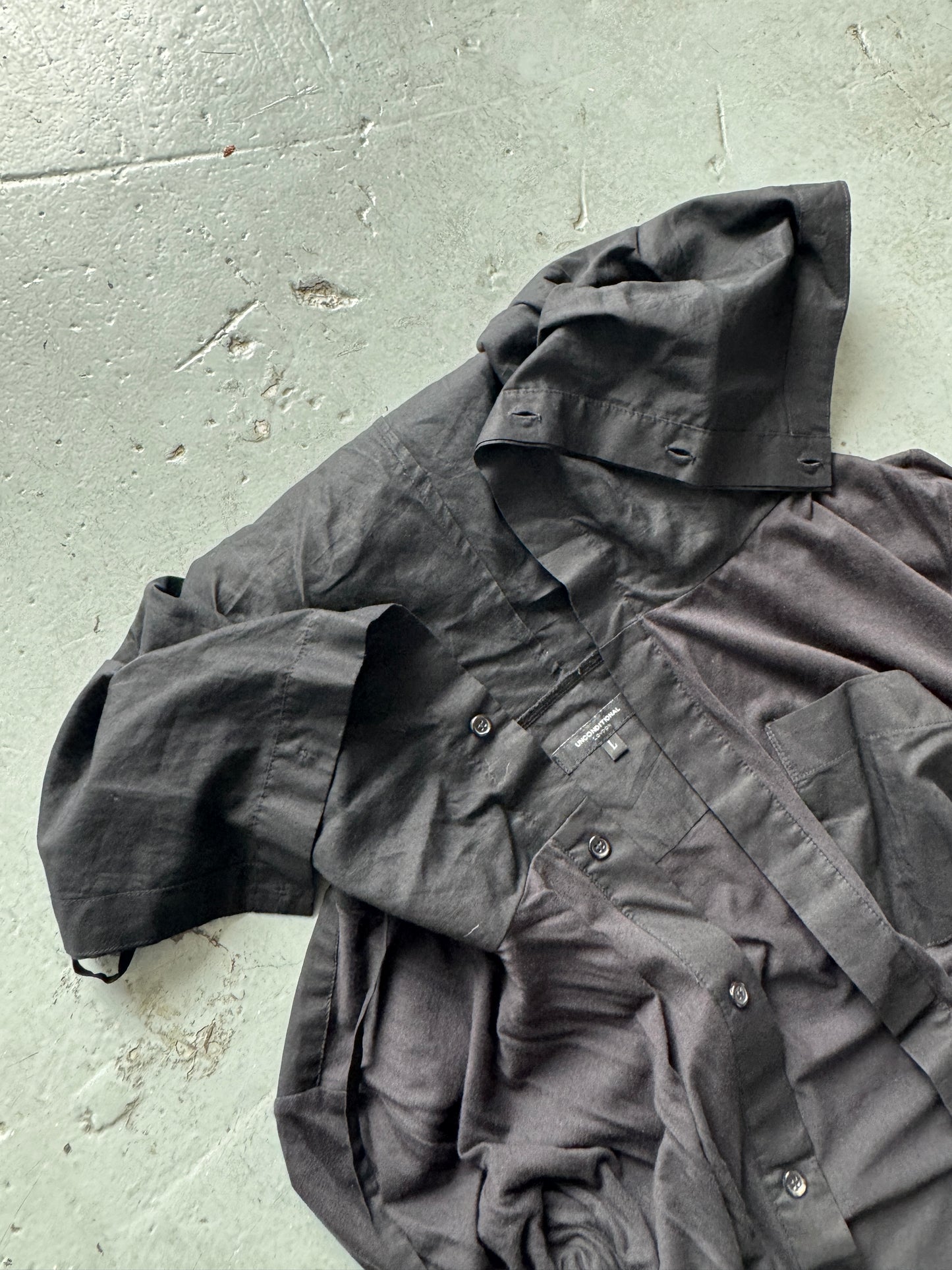 uncondtional shawl collar shirt