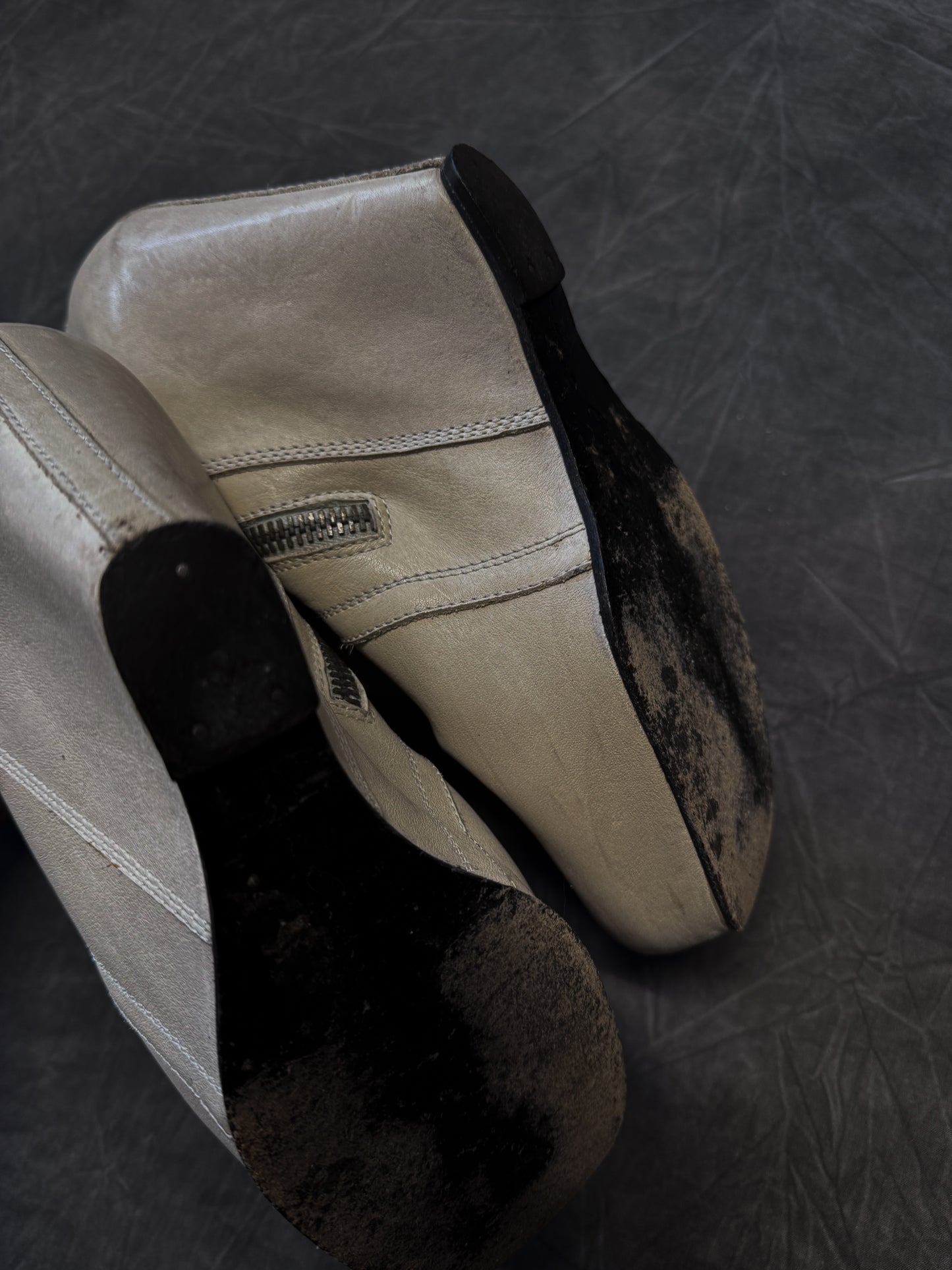 Rick Owens Moto Wedge Ankle Boots