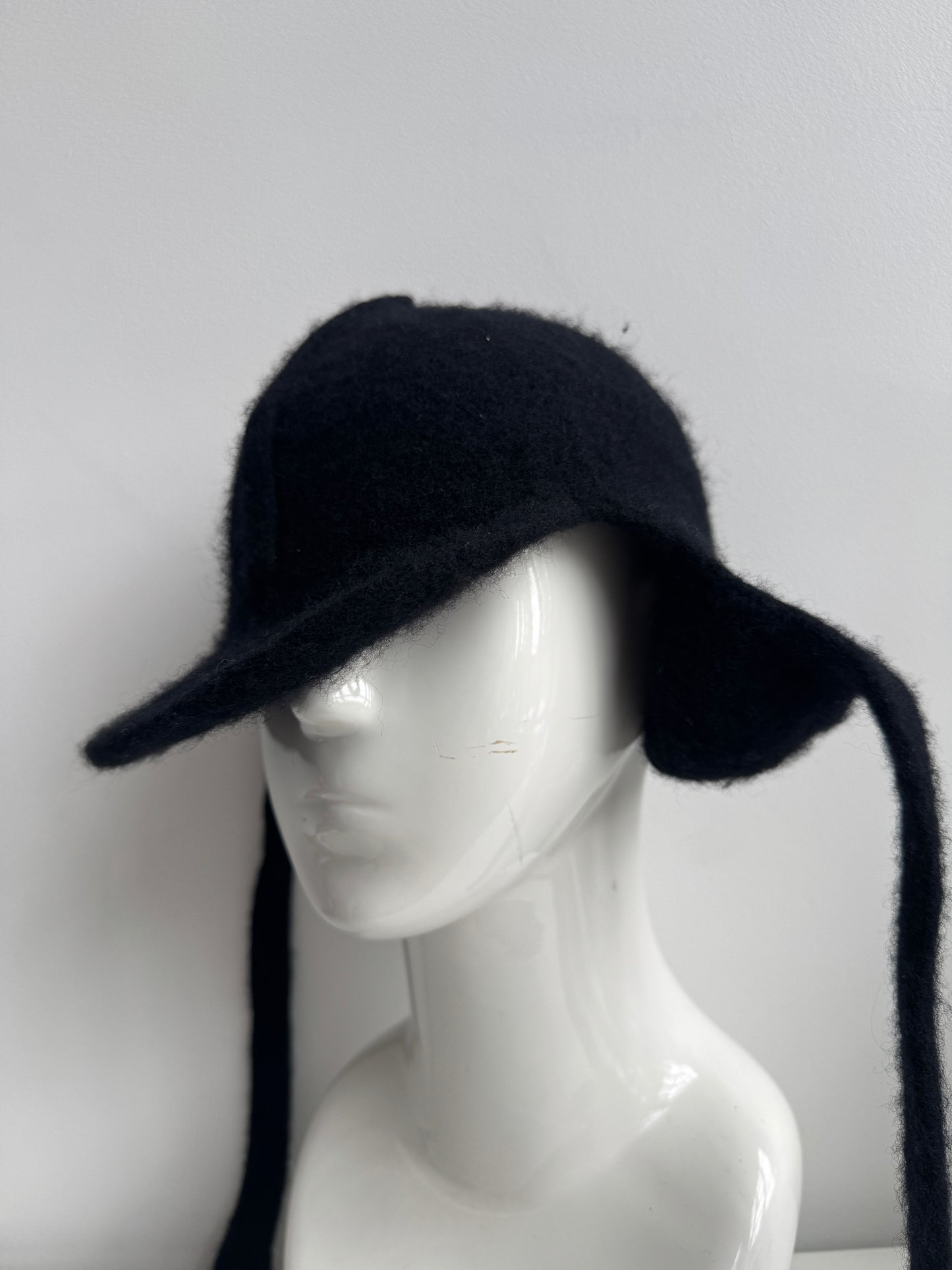 yuji yamada felt wool ear flap aviator hat