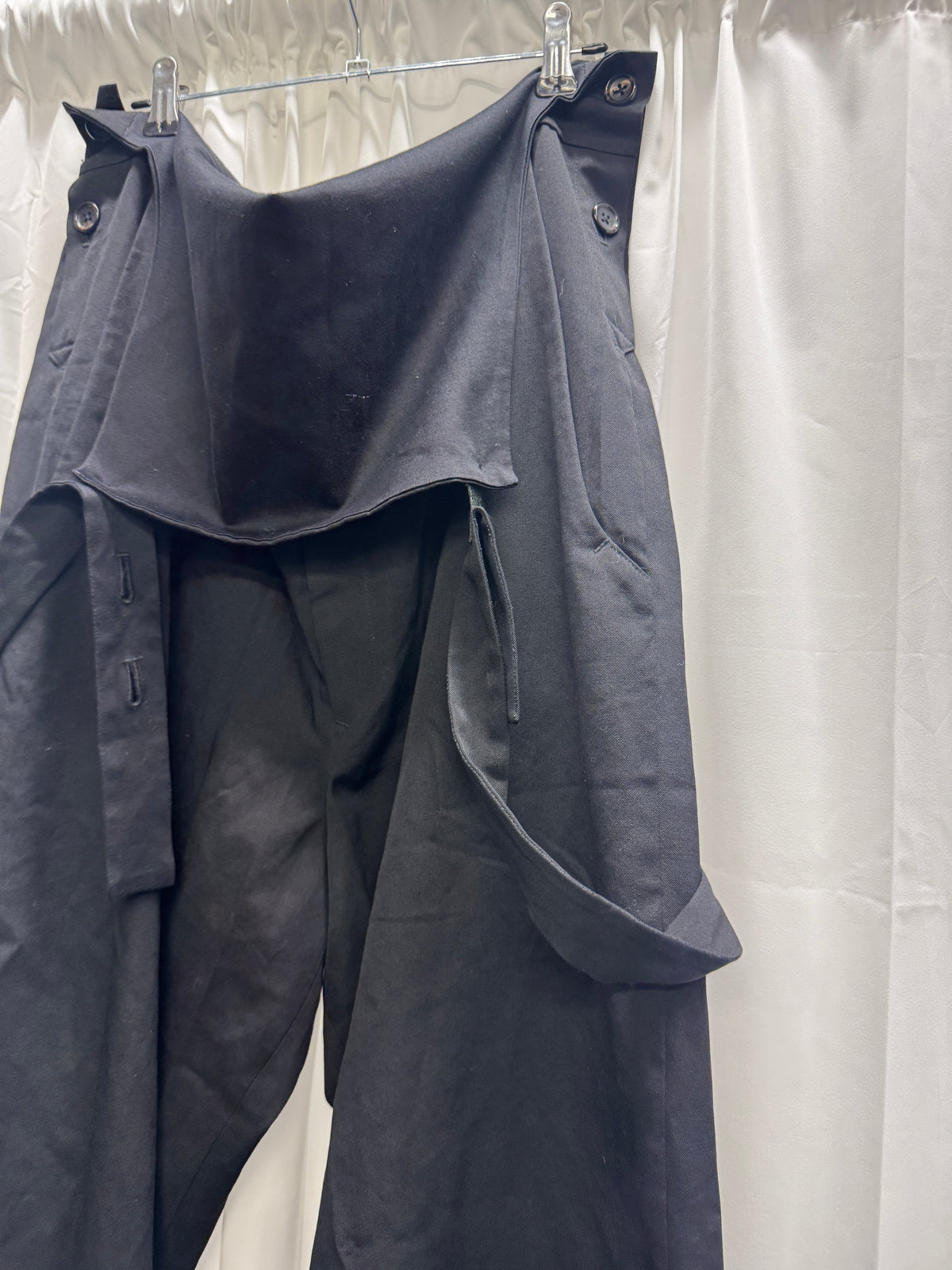 Yohji Yamamoto Pour Homme Wool Gabardine Suspender Trouser / Dungaree