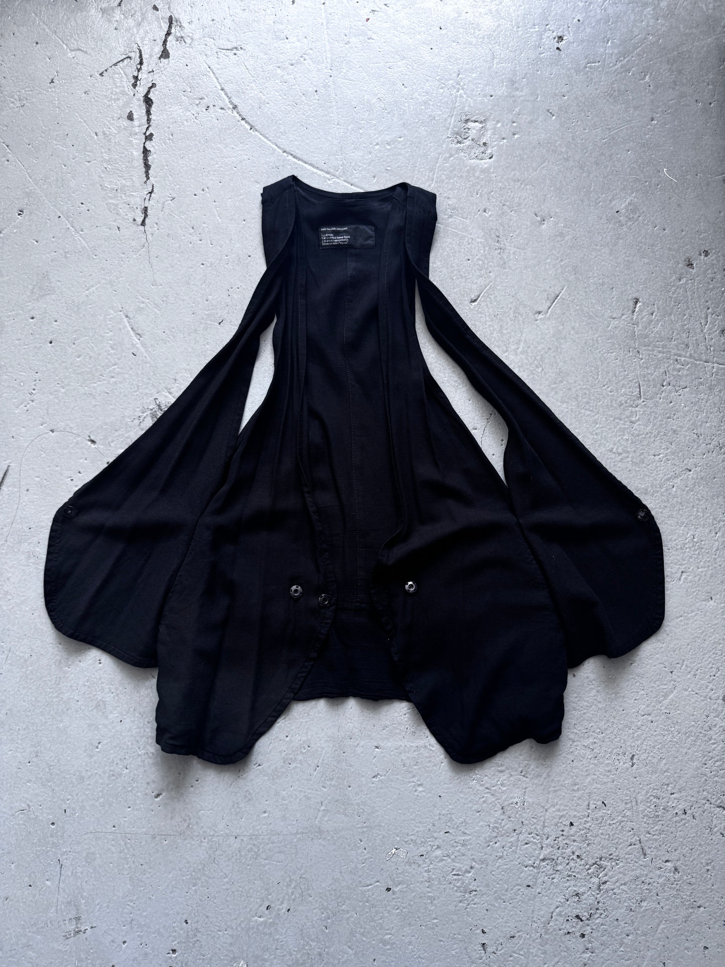 masahiko maruyama double layer draped waistcoat M