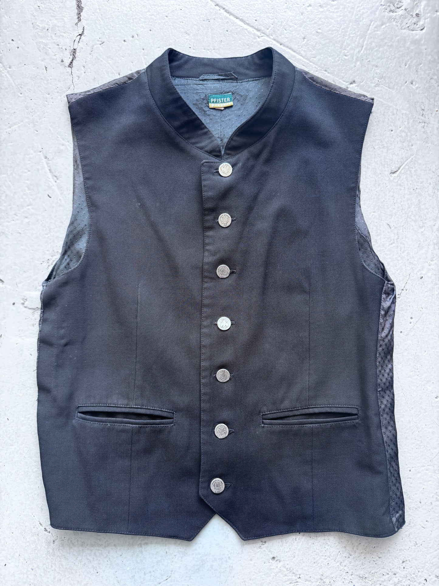 vintage austrian silver button waistcoat